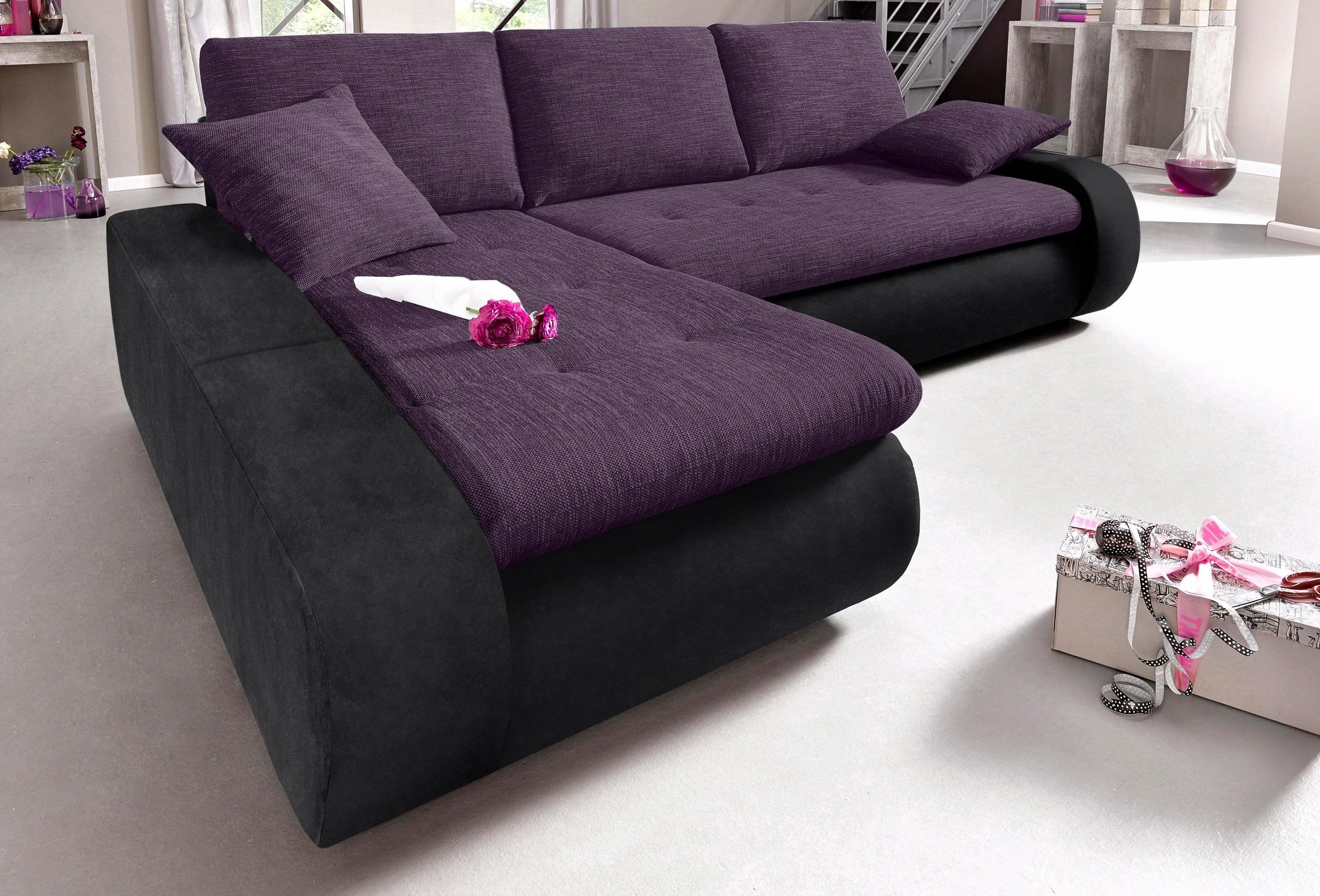 TRENDMANUFAKTUR Ecksofa »Indie, modern und bequem, Materialmix, OTTOs Choic günstig online kaufen