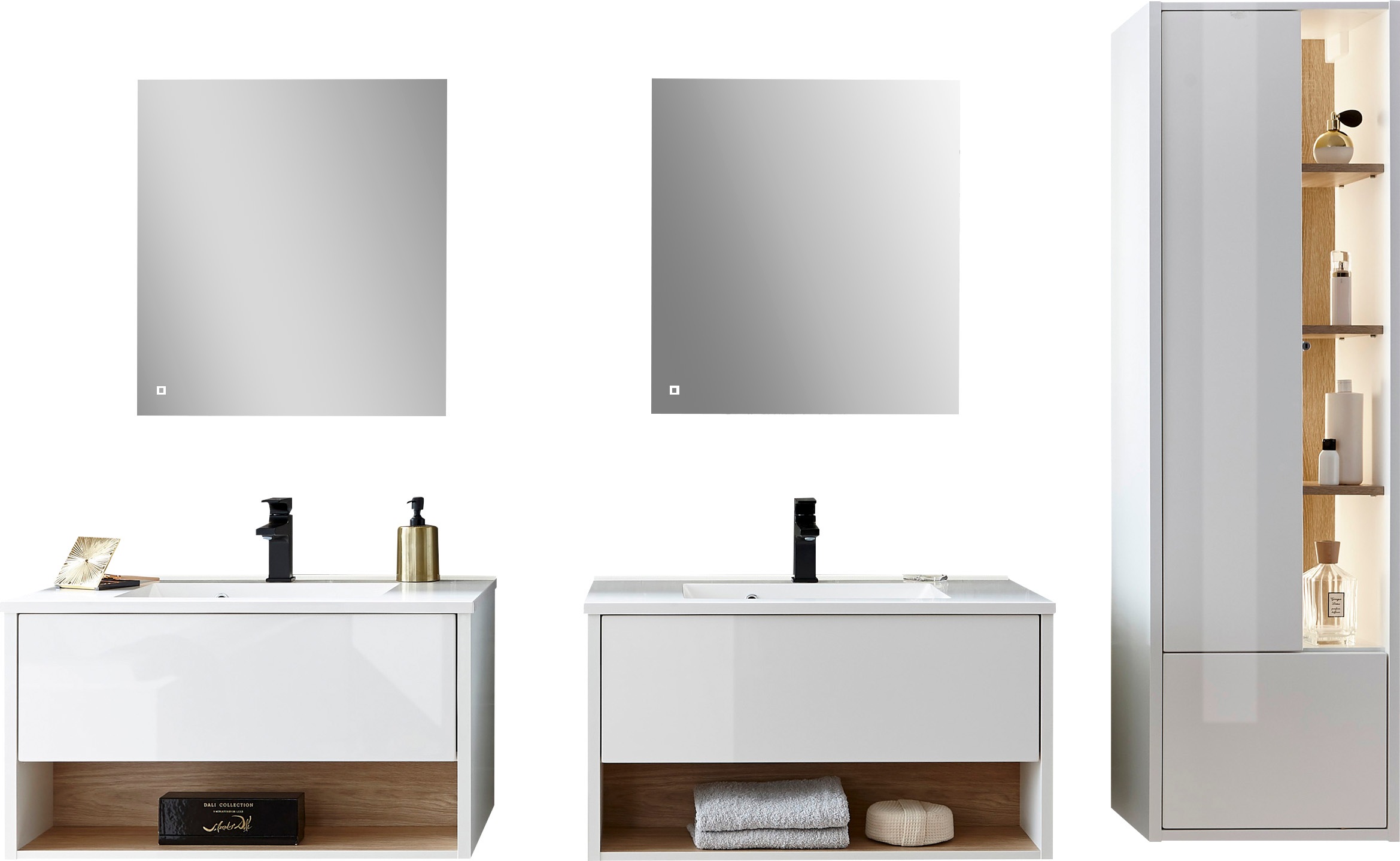 PLACES OF STYLE Badmöbel-Set »Studio Line, Bad im modernen Design, 5-teilig günstig online kaufen