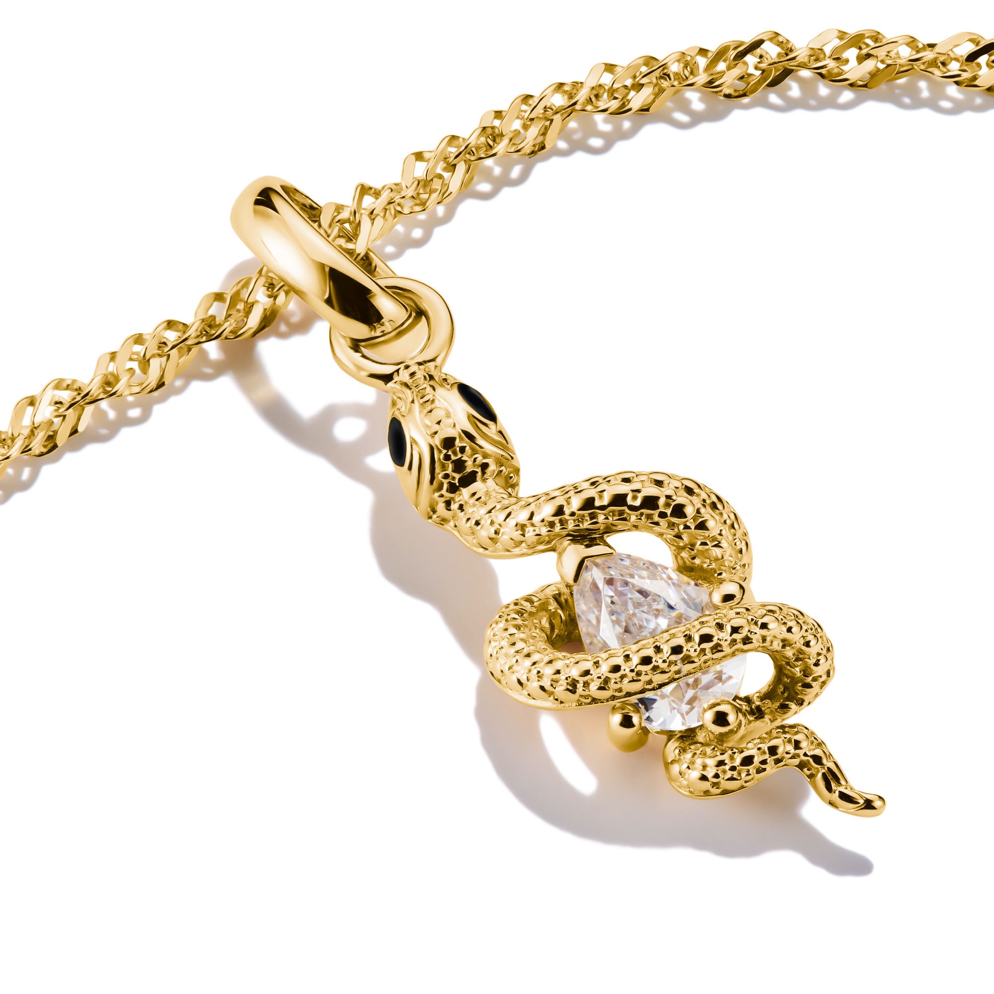 THOMAS SABO Charm-Einhänger »Charm Schlangen-Optik - Connect, CC1264-041-14, CC1264-565-14«, mit Zirkonia (synth.)