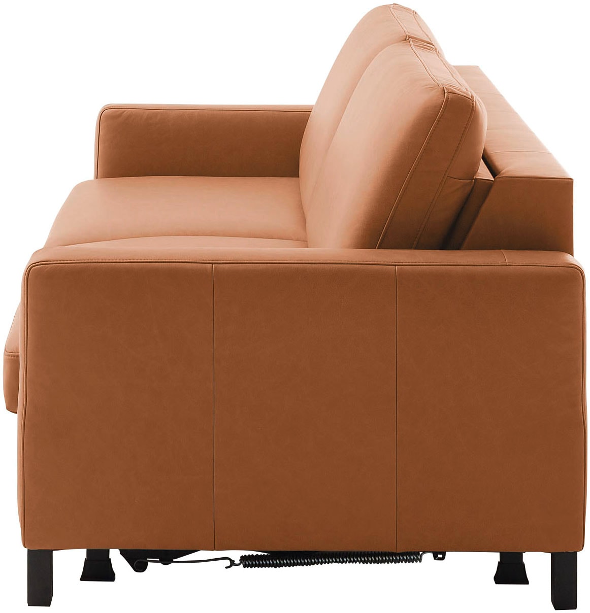 Home affaire Schlafsofa »Calestra, Lederbezug, 3-Sitzer mit Kaltschaummatratze, Breite 208 cm« Längsschläfer mit echter Dauerschläferfunktion & flexibel stellbar