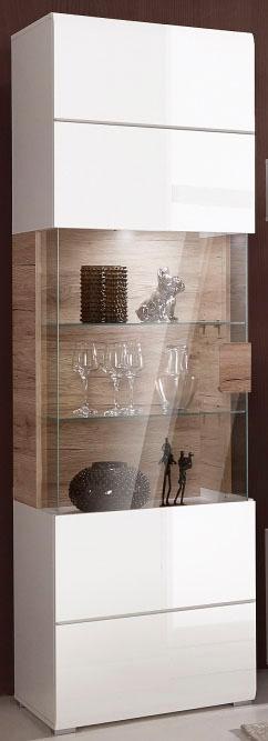 INOSIGN Vitrine "Toledo,Höhe 204 cm trendige Glasvitrine mit dekorative Frä günstig online kaufen