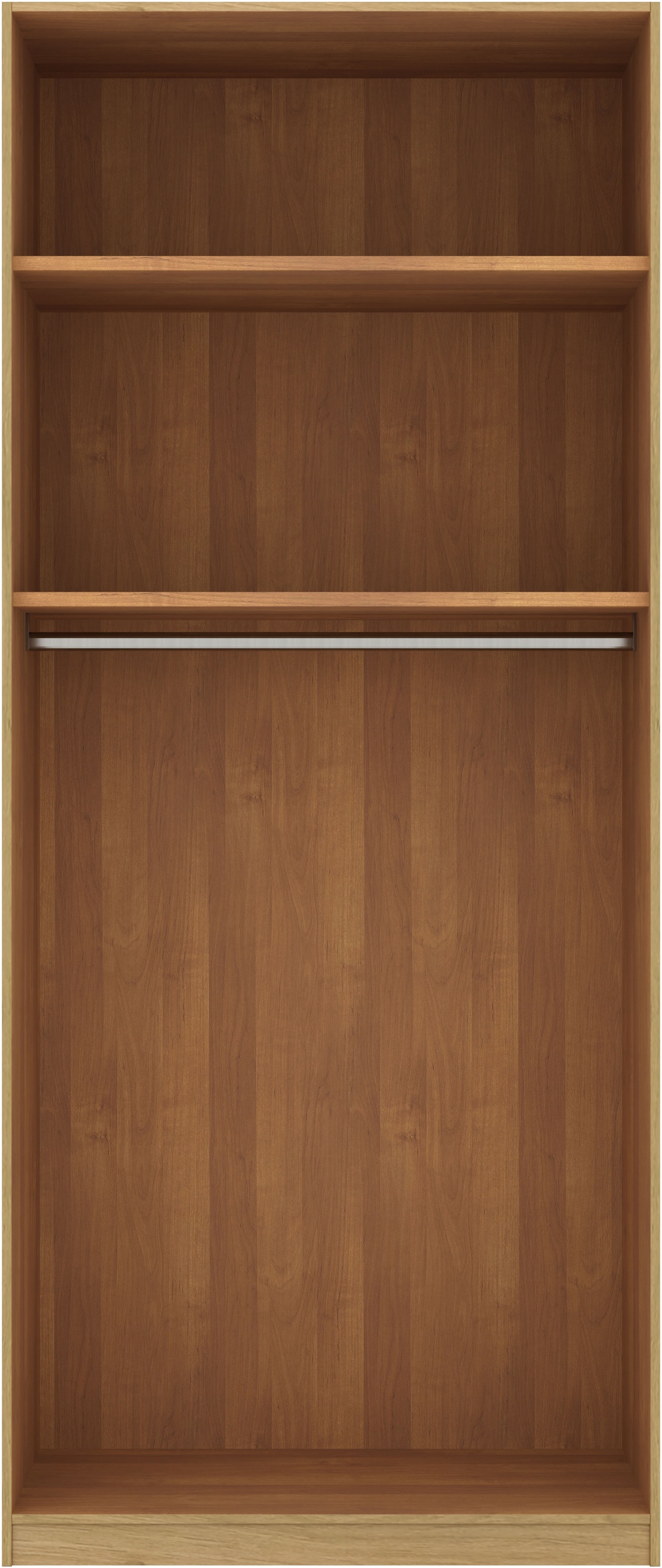Musterring Drehtürenschrank »Savona, Kleiderschrank, Schrank, Garderobe, teilmassiv Eiche«, (mit Türdämpfern, in 5 Breiten & 2 Höhen, extra Böden, MADE IN GERMANY), Türen in Bianco-Eiche massiv, mit Querriegel, verschiedene Größen
