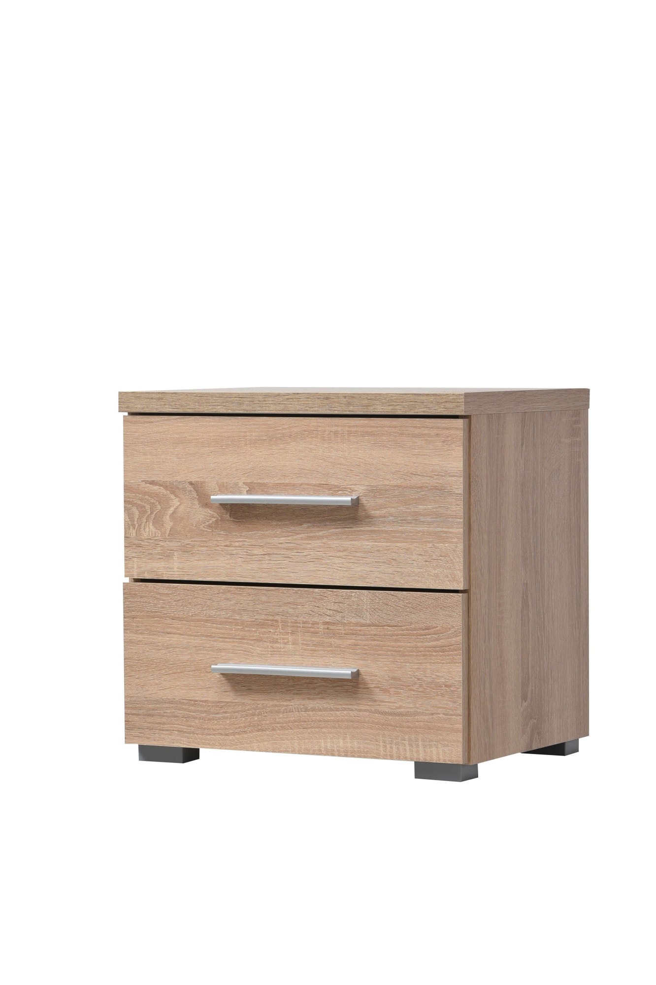 Home affaire Nachtkonsole »Uni Nachttisch, Nachtkommode, Nachtschrank, Beistelltisch, Kommode«, Platzsparend, 2 Schubladen, Griff