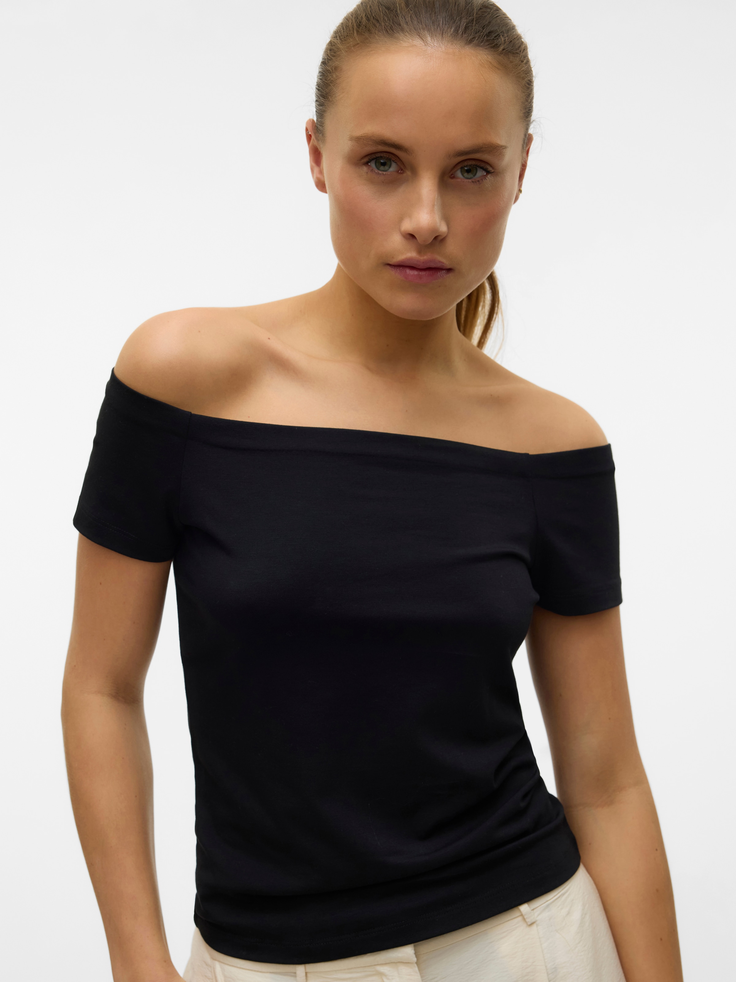 Vero Moda Kurzarmshirt »VMPANDA OFF-SHOULDER TOP JRS GA NOOS«