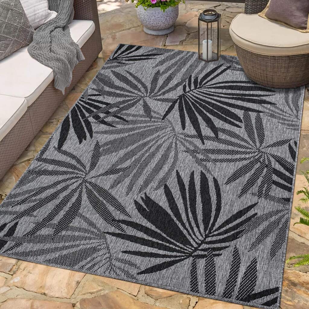 Carpet City Outdoorteppich "DUO RUG 5771" rechteckig 5 mm Höhe Wendeteppich günstig online kaufen