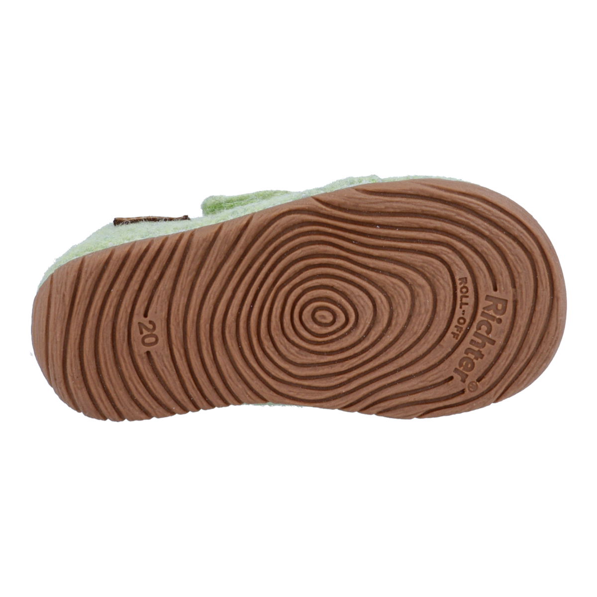 Richter Hausschuh »Filzi (Felt)«  Klettschuh mit Logo-Aufnäher, Größenschablone zum Download