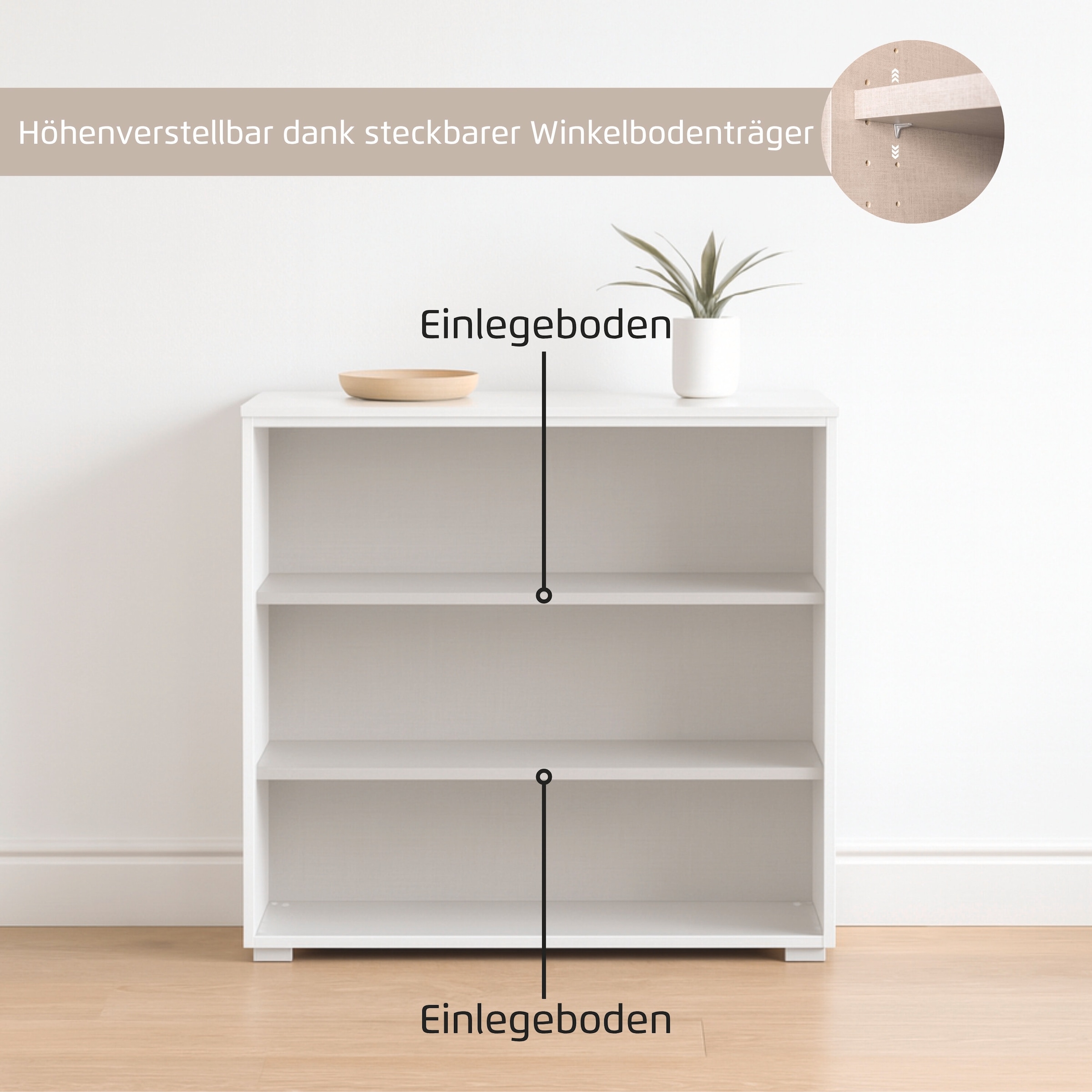 rauch Sideboard »Türkommode Kommode Highboard ASTANA« Breite 80 cm / Höhe 81 cm, mit 2 Einlegeböden, 