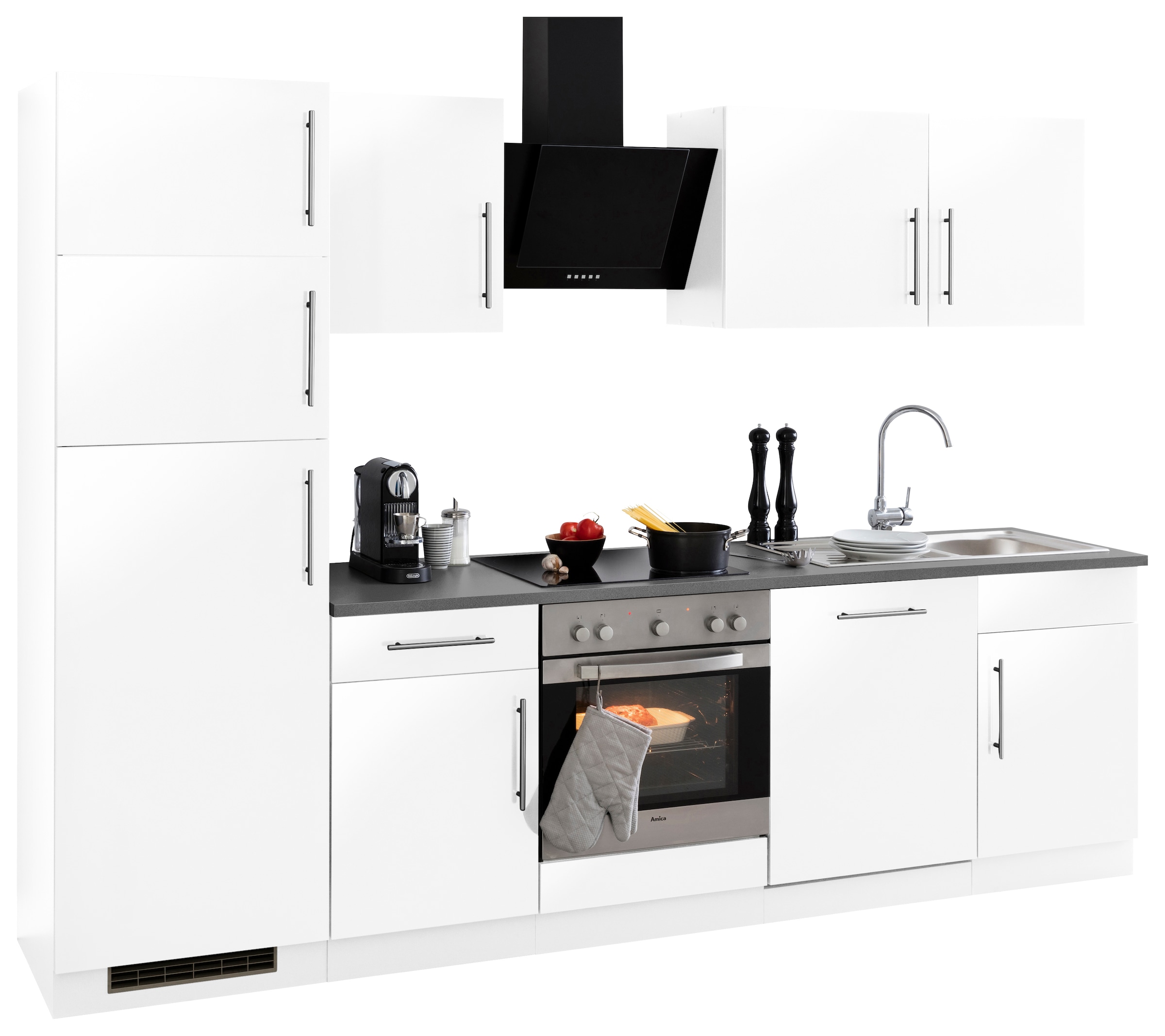 wiho Küchen und Breite cm Kühl-Gefrierkombination, 280 Raten auf E-Geräten Küchenzeile mit »Cali«, kaufen