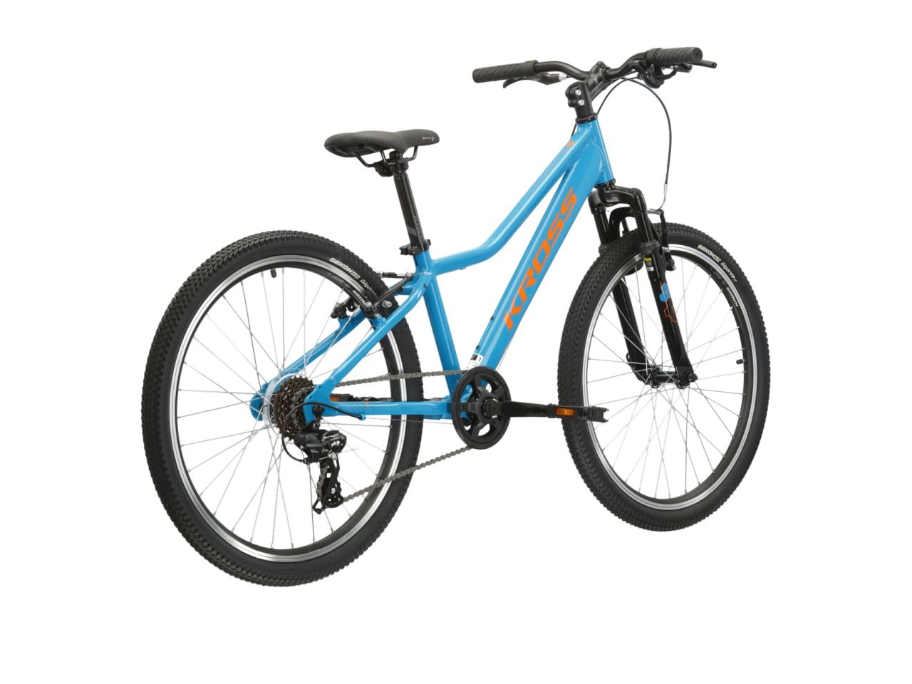 Kross Kinderfahrrad »KROSS Kinderad 24" Hexagon JR 1.0 Blau 8 Gänge« 8 Gang Shimano TOURNEY TX800 Schaltwerk Kettenschaltung
