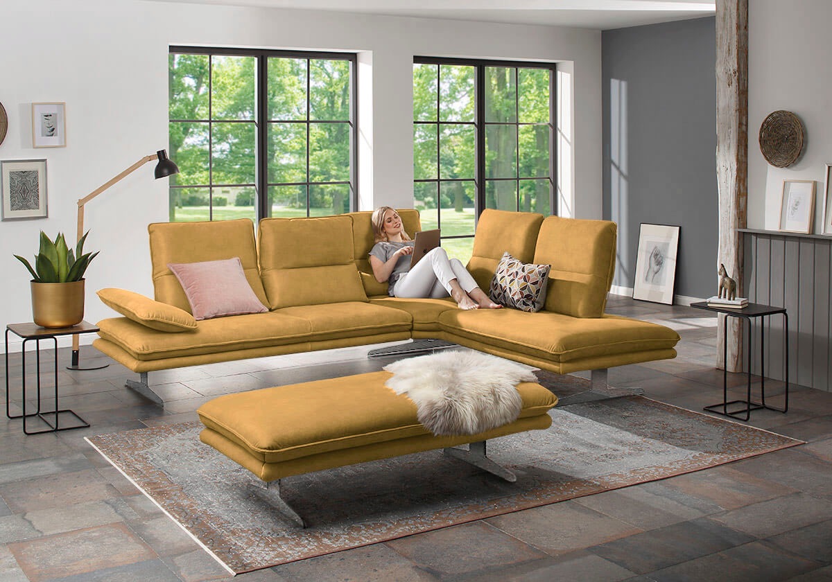 W.SCHILLIG Ecksofa »broadway, Designsofa, mit tollem Sitzkomfort, L-Form«, günstig online kaufen