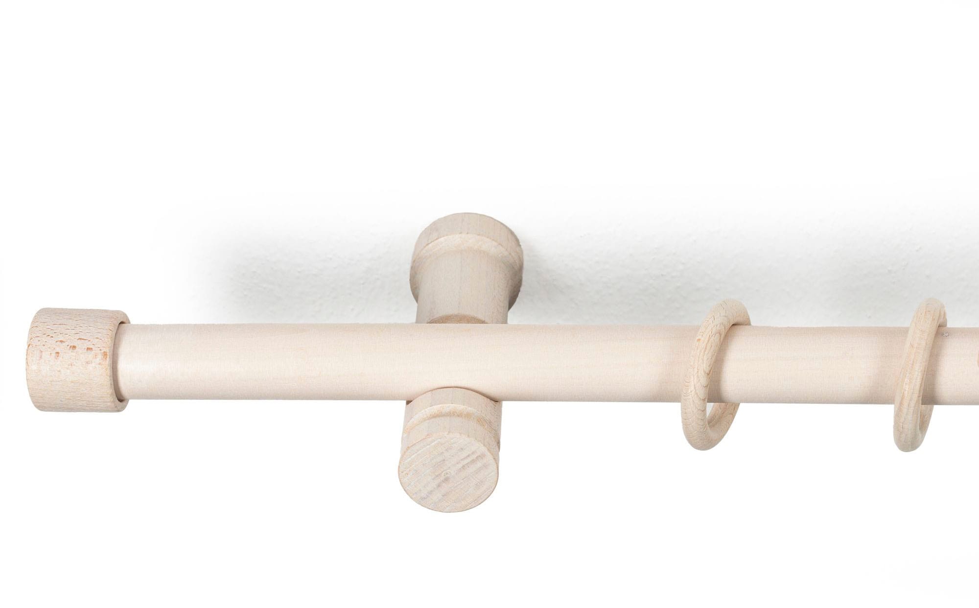 SN DECO GROUP Gardinenstange »Cafiro«, 1 läufig-läufig, Fixmaß, 28 mm, Holz, verschiedene Längen und Farben, Komplettset