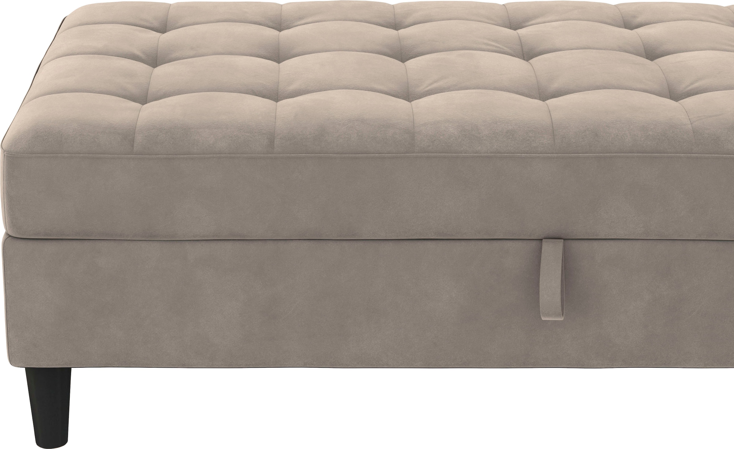 Dorel Home Stauraumhocker »Presley«, Polsterhocker mit Stauraum, frei im Raum stellbar, Sitzhöhe 43 cm