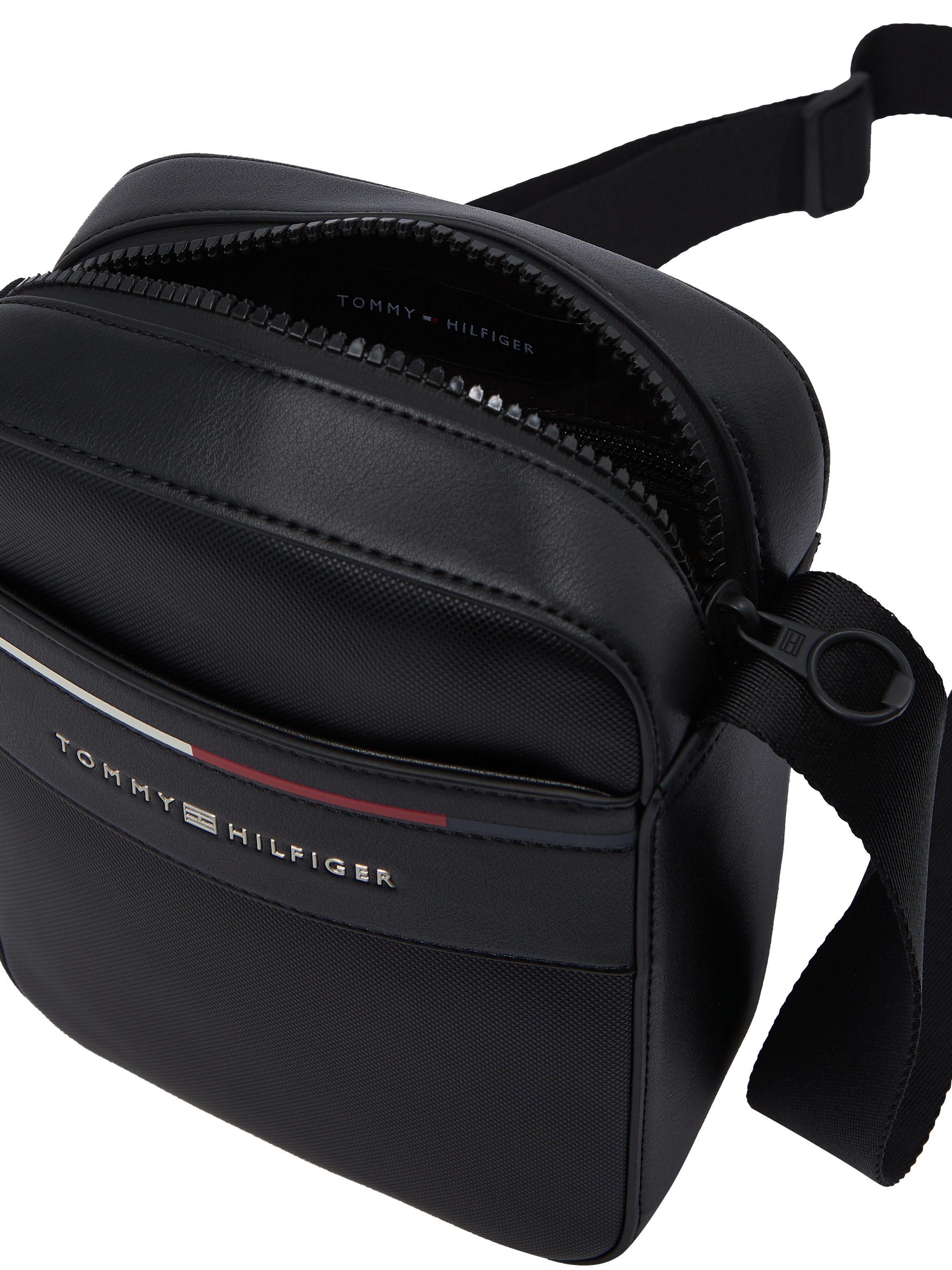 Tommy Hilfiger Umhängetasche »TH FOUNDATION MINI REPORTER«, Men Messanger Bag, Schultertasche mit farbigen Akzenten