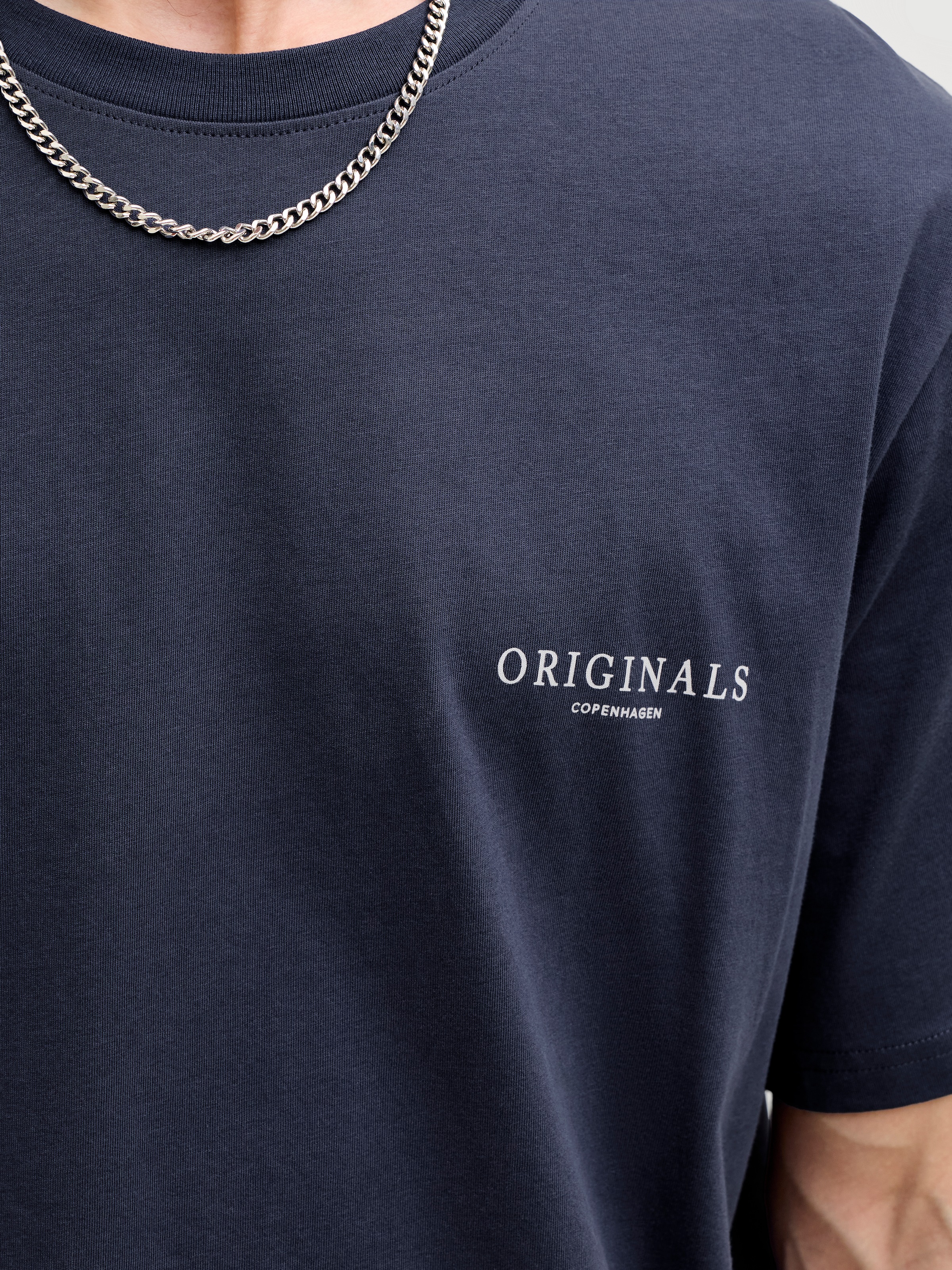 Jack & Jones Kurzarmshirt »JORMONTAUK AOP BACK TEE SS CREW NECK« Baumwolle, regular fit