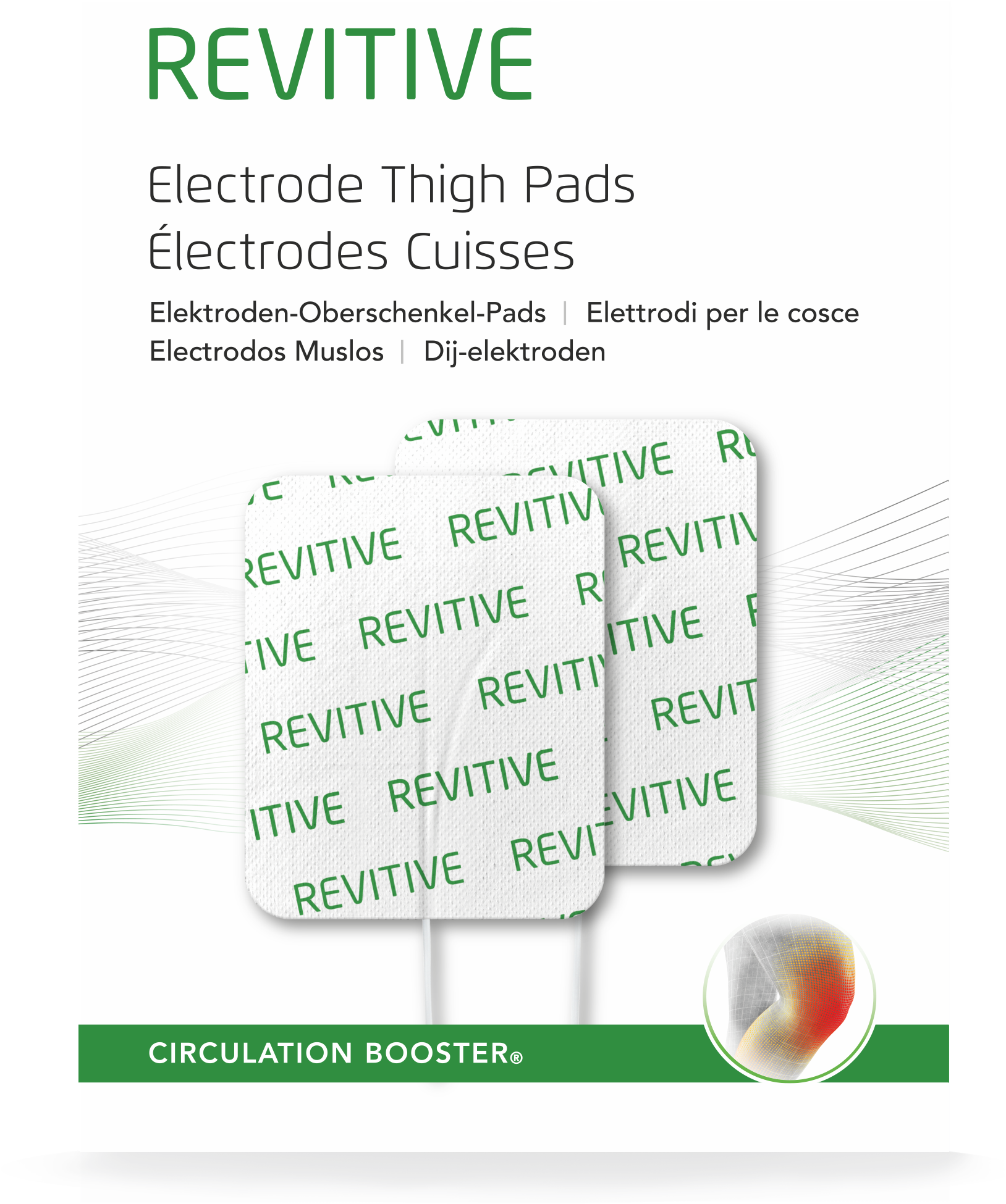 REVITIVE Elektrodenpads »Große Elektroden-Oberschenkel-Pads« Enthält ein Paar große Revitive Elektrodenpads für die Oberschenkel