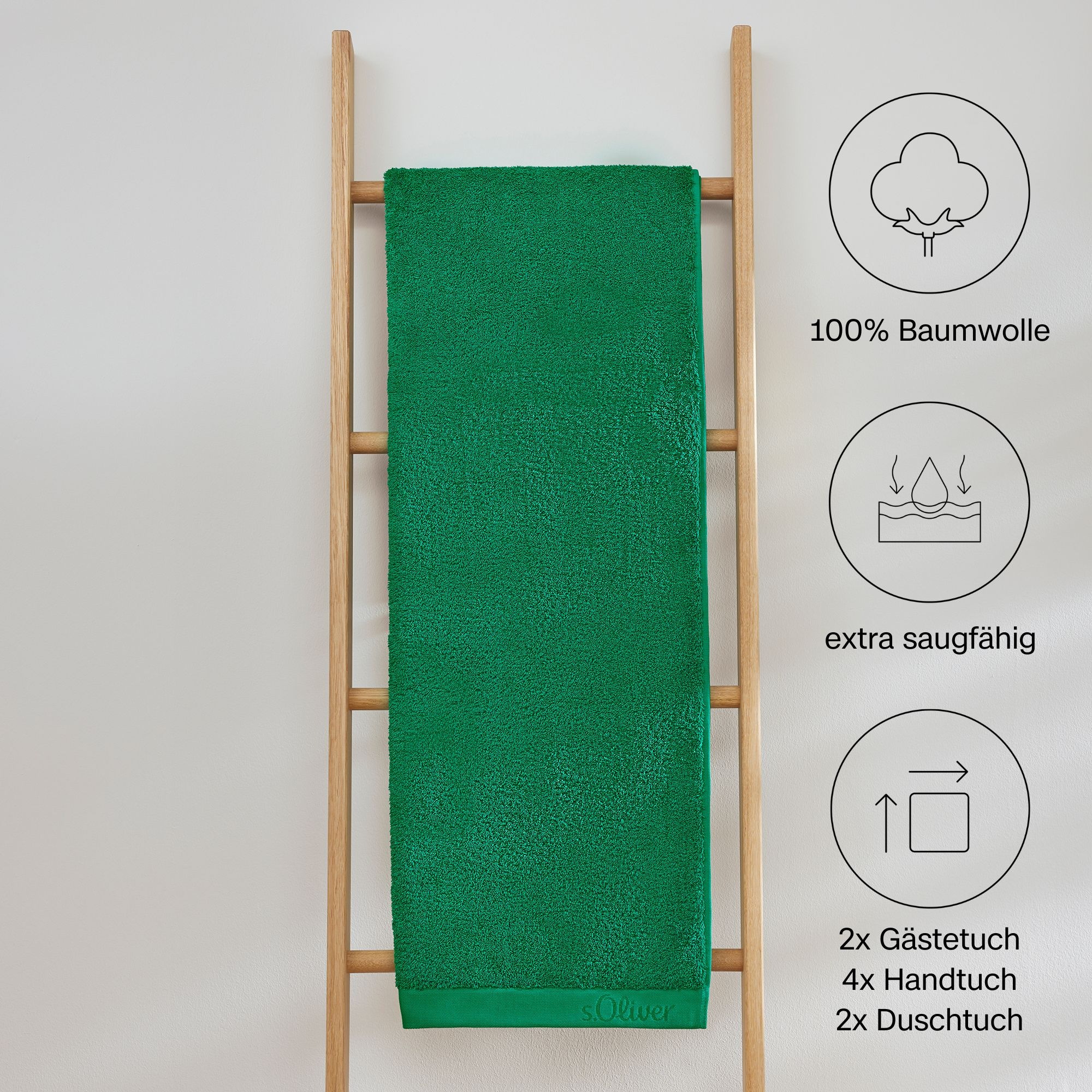 s.Oliver Handtuch Set »s.Oliver, Premium Qualität, 600 gr/m²«, (Set, 8 St., günstig online kaufen