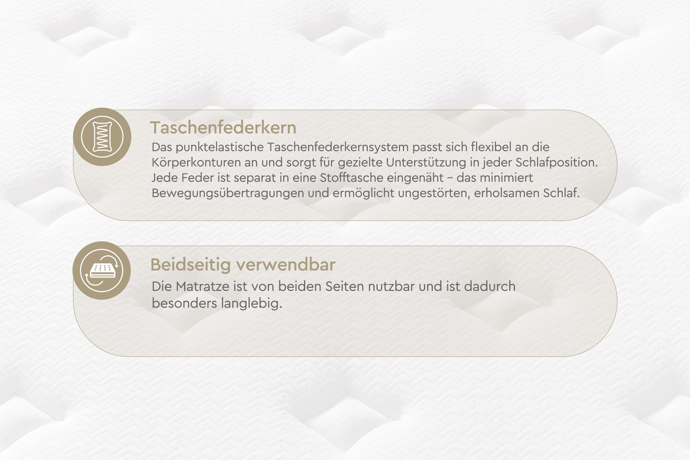 Yatas Bedding Taschenfederkernmatratze »Majestät First Class, Matratze 90x200, 140x200 cm & weitere Größen«, 30 cm hoch, Raumgewicht: 28 kg/m³, 406 Federn, (1 St., 1-tlg.), H2, wendbar, ergonomisch, atmungsaktiv