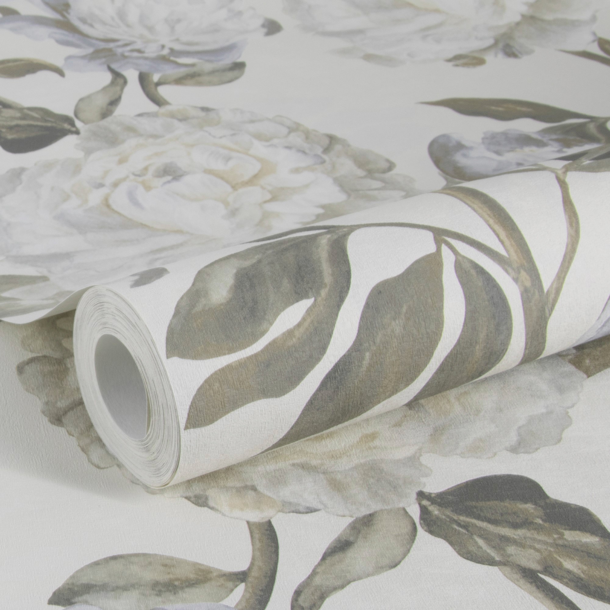 WOW Vliestapete »Peony Naturel« geblümt geprägt FSC® zertifiziert, mit lebhaftem Druck, 10 Meter Länge