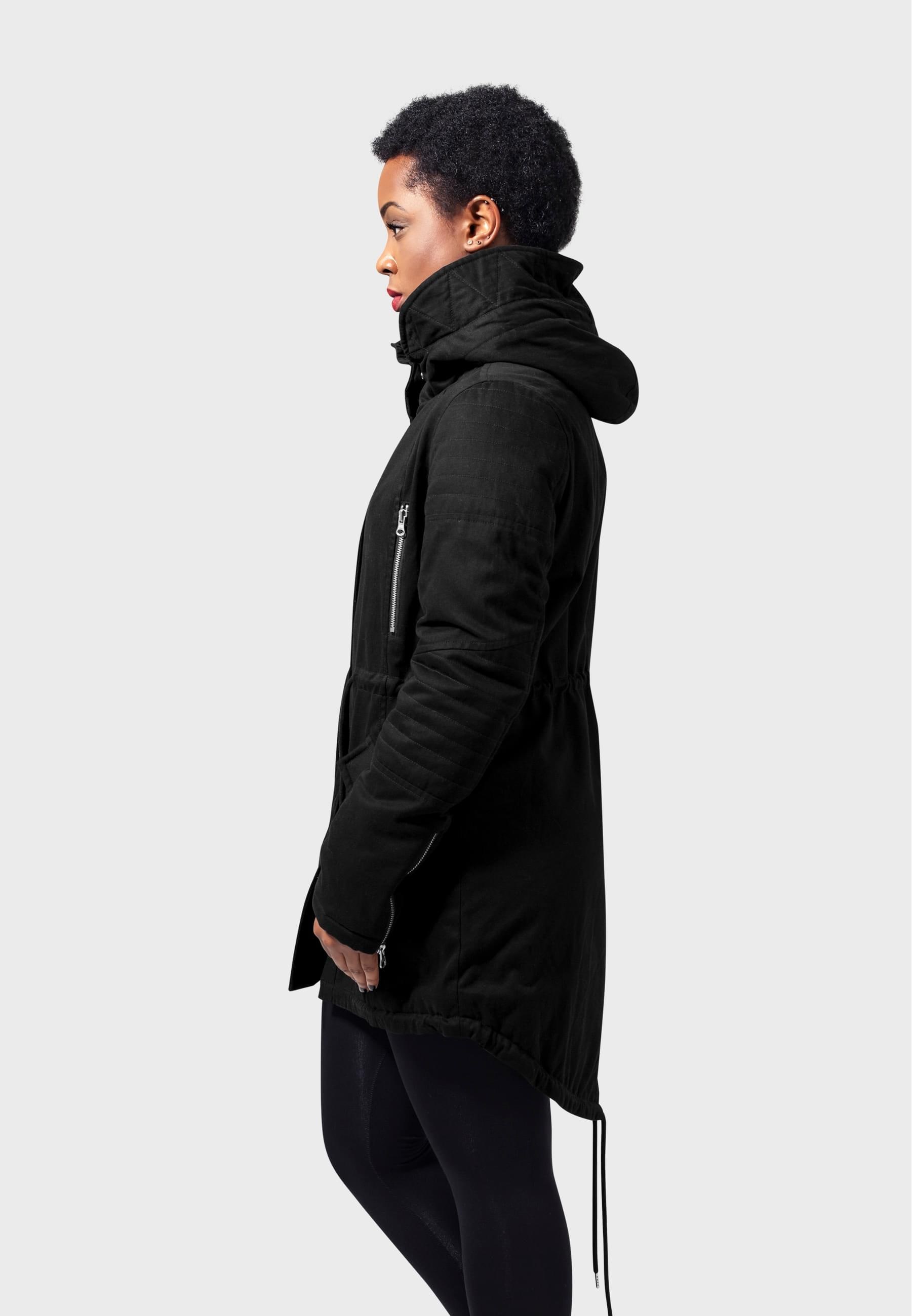 URBAN CLASSICS Parka »Urban Classics Damen Ladies Sherpa Lined Cotton Parka« 1 Stk. tlg. mit Kapuze