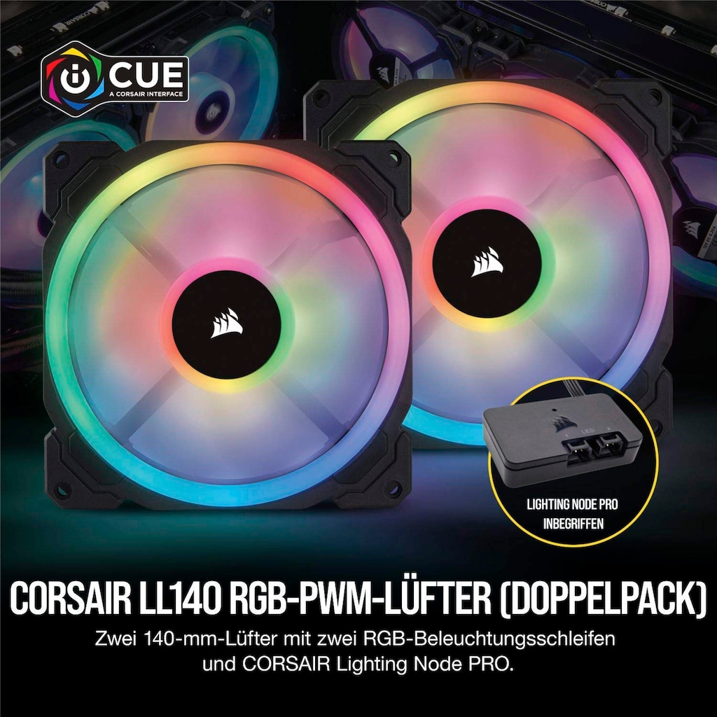 Corsair Computer-Kühler »Corsair LL140 RGB LED PWM PC-Gehäuselüfter«