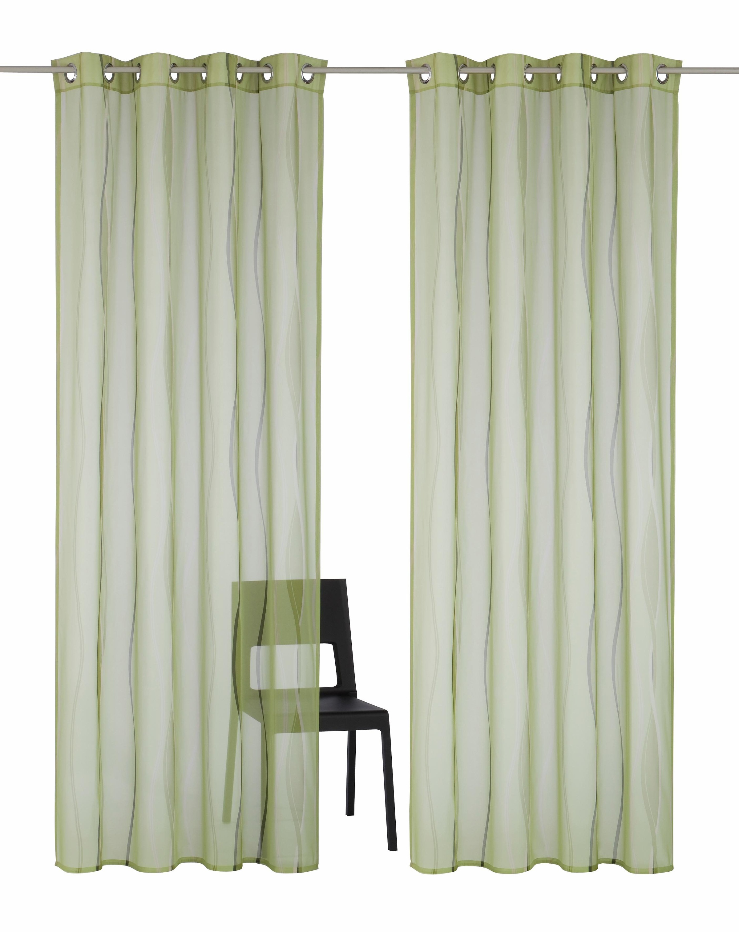 my home Gardine »Dimona«, (2 St.), 2er-Set, transparent, Voile, Polyester günstig online kaufen