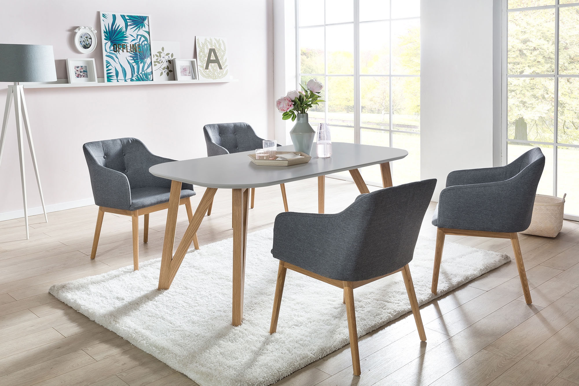 5. Bild von SalesFever Esstisch, Haarnadelbeine aus massiver Eiche