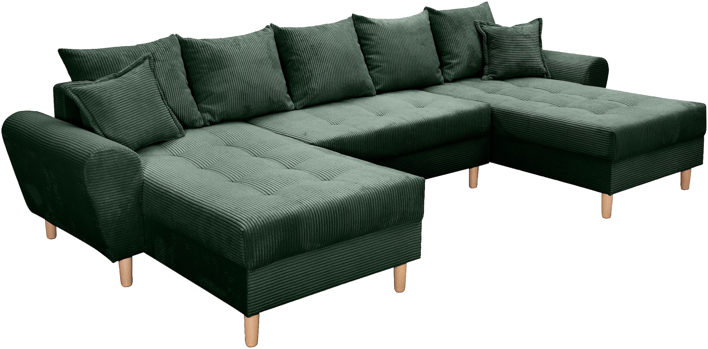 COLLECTION AB Wohnlandschaft »Raisa U-Form«, mit Federkern, Kissen und Steppung im Sitzbereich