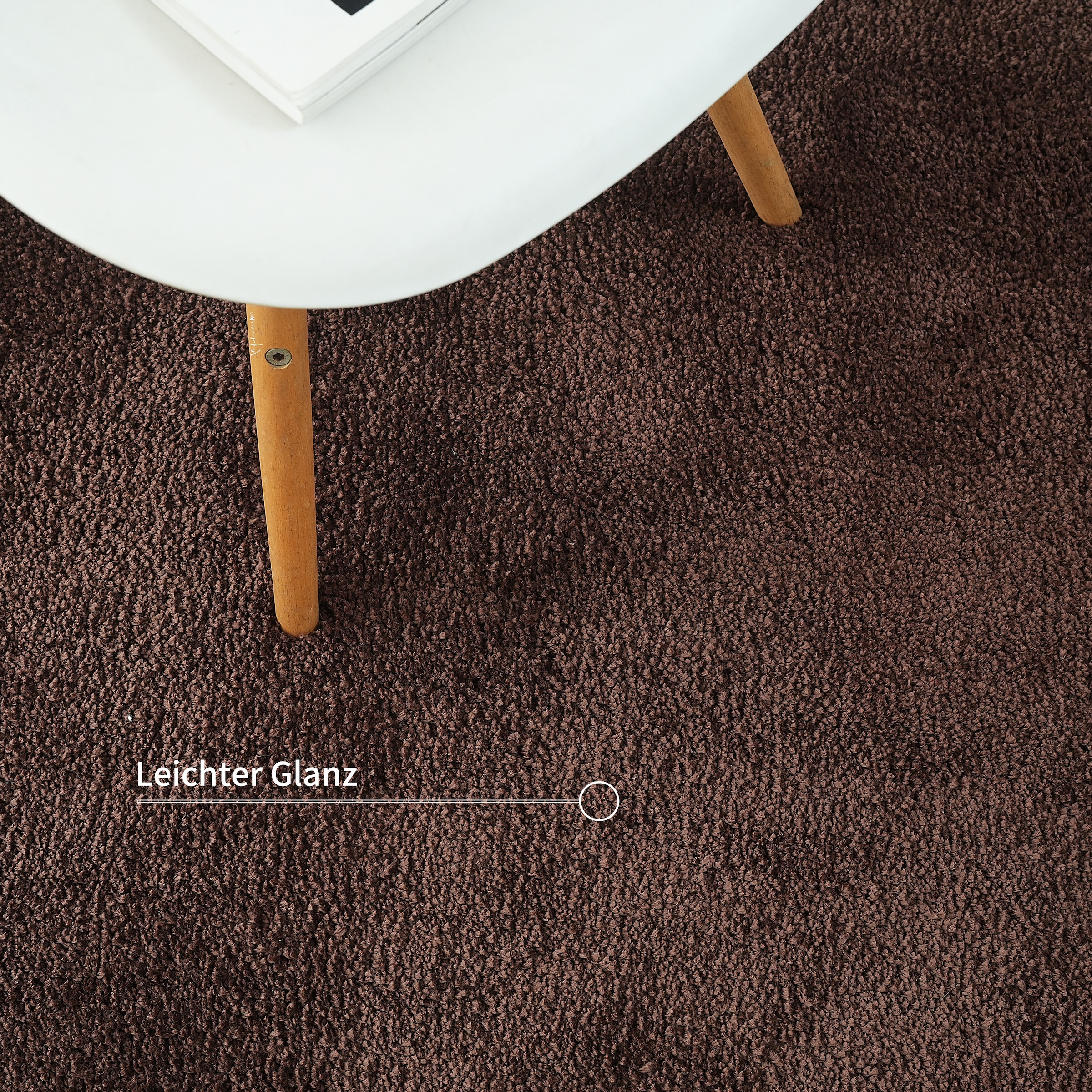 LeGer Home by Lena Gercke Hochflor-Teppich »Halrum, einfarbig, besondere Form, modern«, U-förmig, 25 mm Höhe, organische Form, bean shape, kuschelig, Wohnzimmer, Schlafzimmer