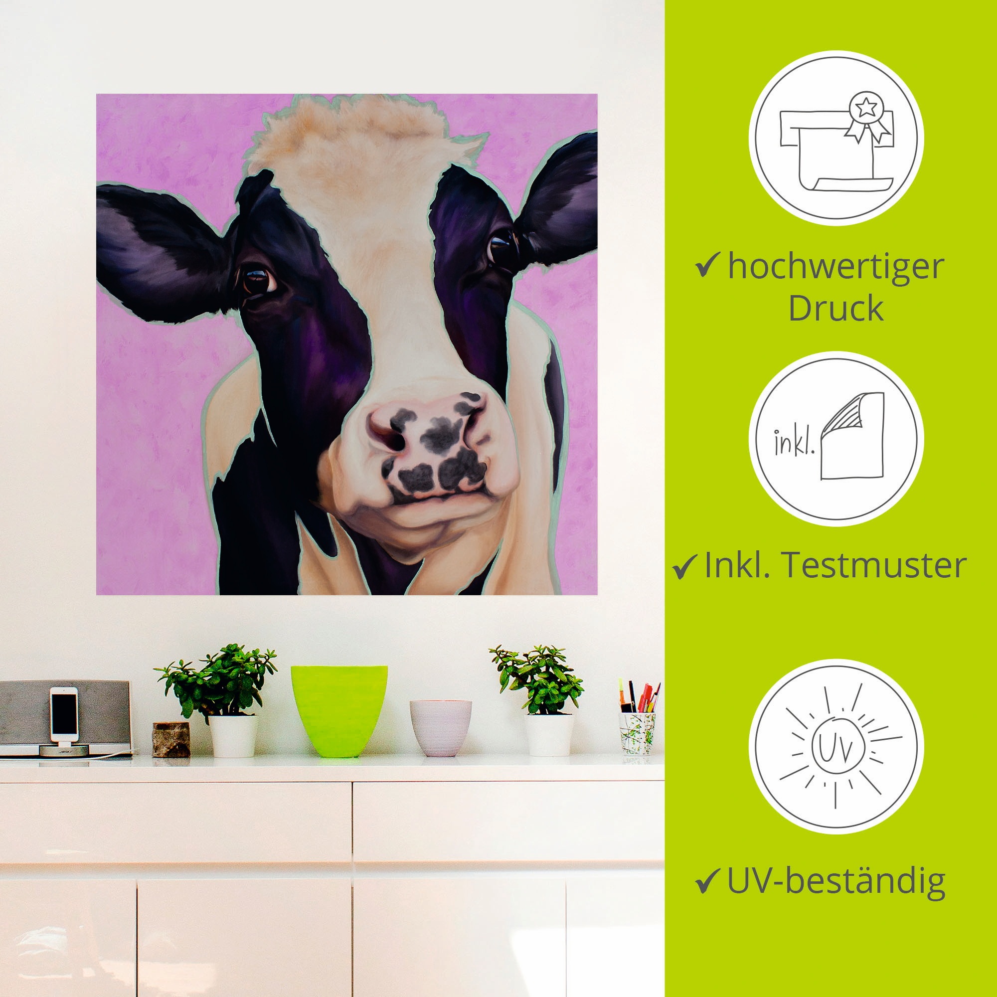 Artland Wandfolie »Kuh Lotte«, Haustiere, (1 St.), selbstklebend