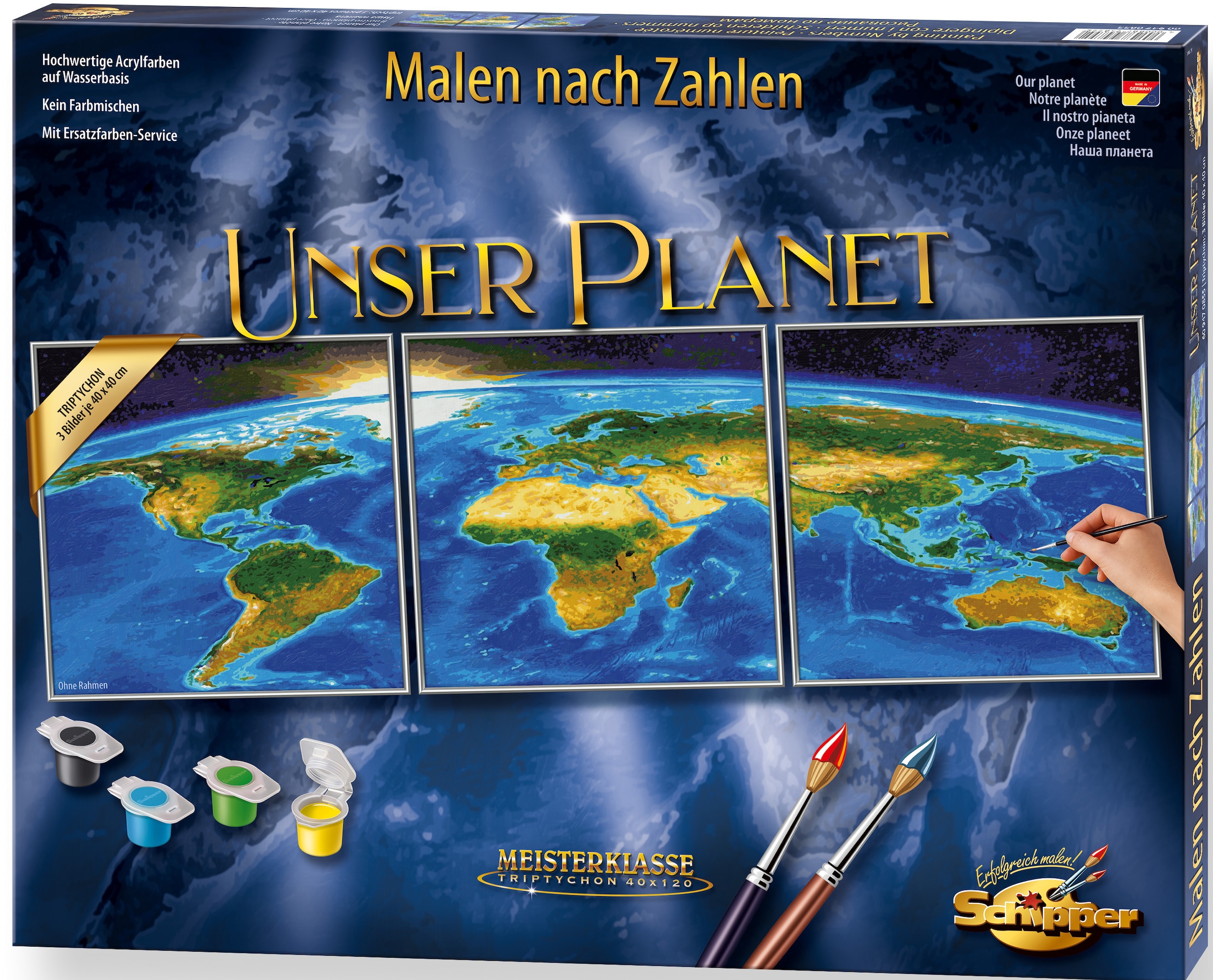 Schipper Malen nach Zahlen »Meisterklasse Triptychon - Unser Planet«, Made in Germany
