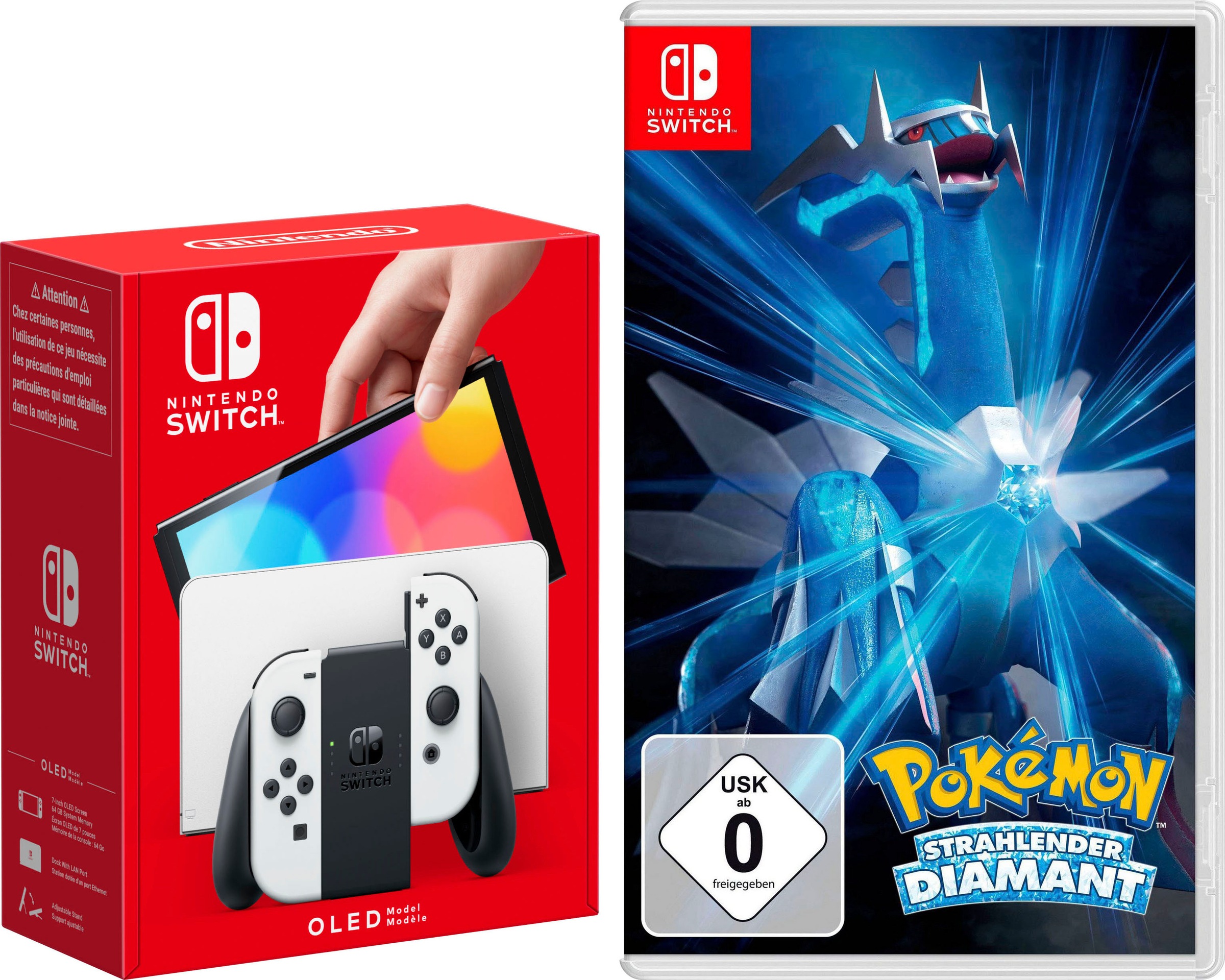 Nintendo Switch Spielekonsole, OLED-Modell inkl. Pokémon Strahlender  Diamant online kaufen