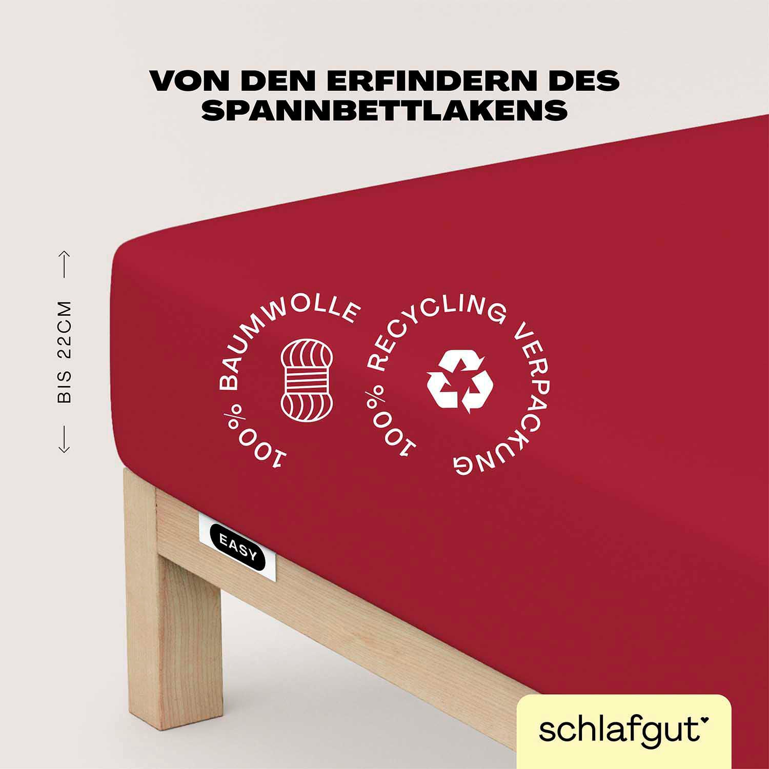 Schlafgut Spannbettlaken »EASY aus 100% Baumwolle, weich & saugfähig, Marke günstig online kaufen