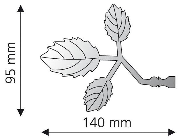 Liedeco Gardinenstangen-Endstück »Bacchus«, (Set, 2 St.), für Gardinenstangen Ø 16 mm