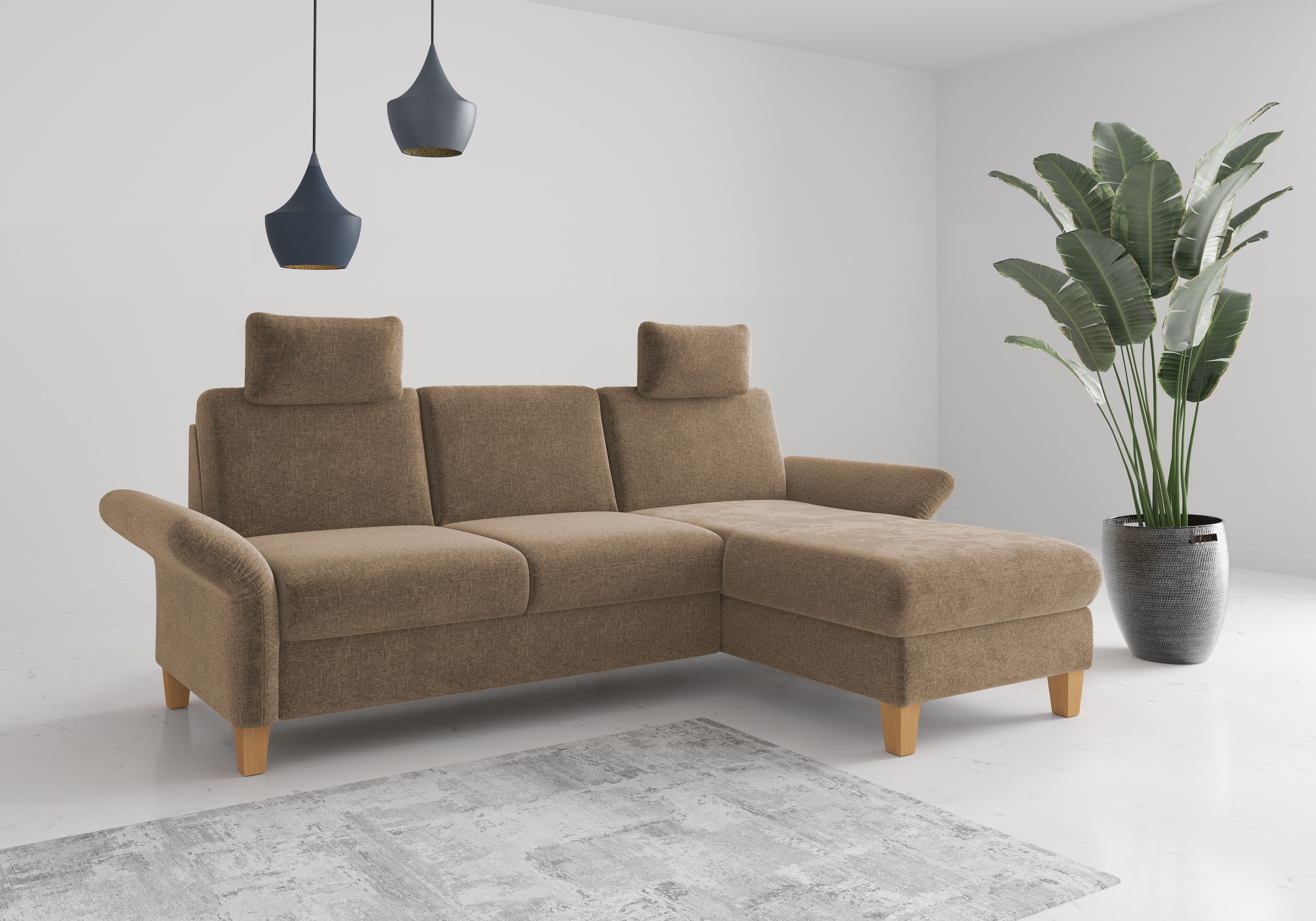 Home affaire Ecksofa "Rochelle, L-Form", wahlweise mit Armteilverstellung, günstig online kaufen