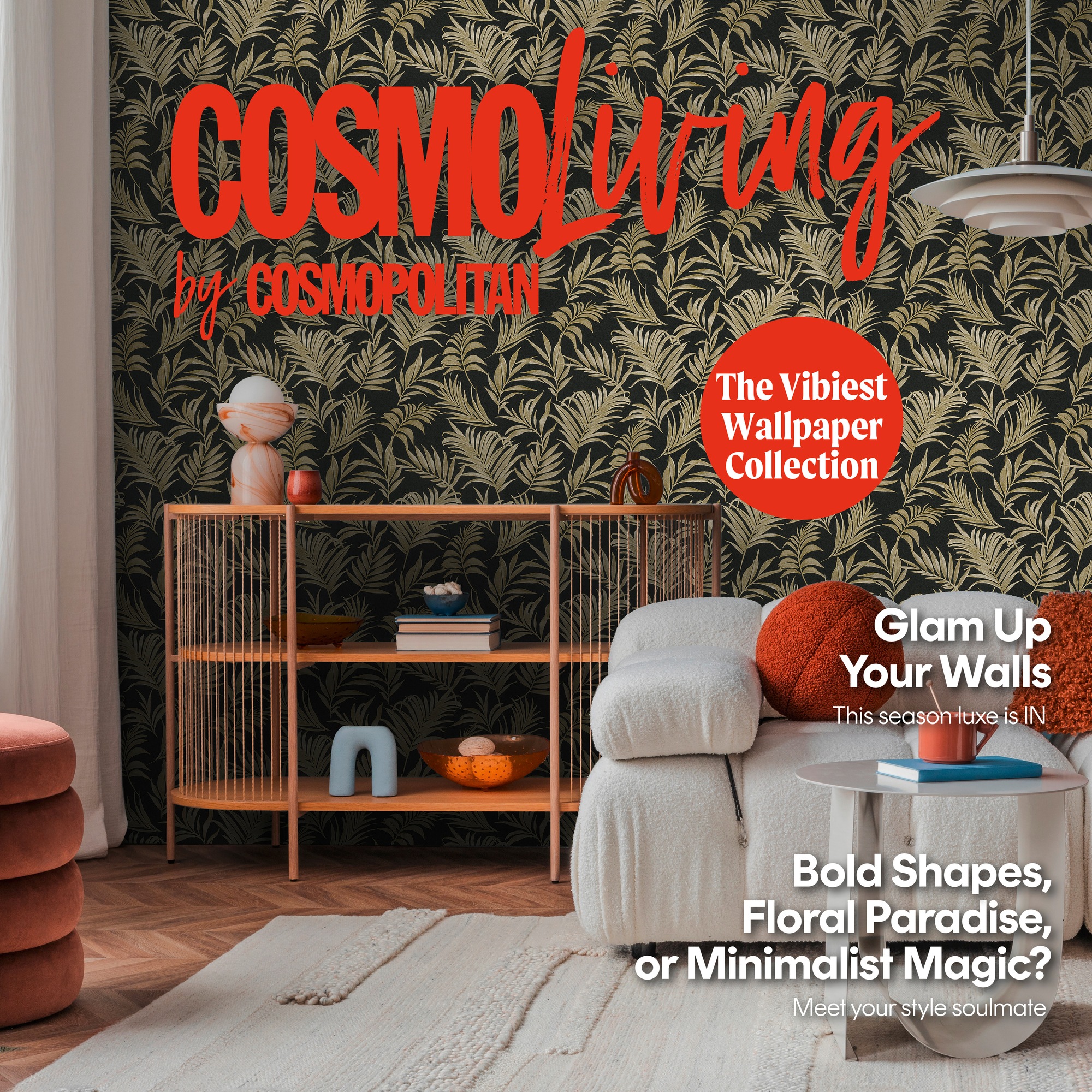 CosmoLiving by Cosmopolitan Vliestapete »Midnight Botanica-Mystery Tapete« matt strukturiert Tropisches Blätterdesign in moderner Eleganz