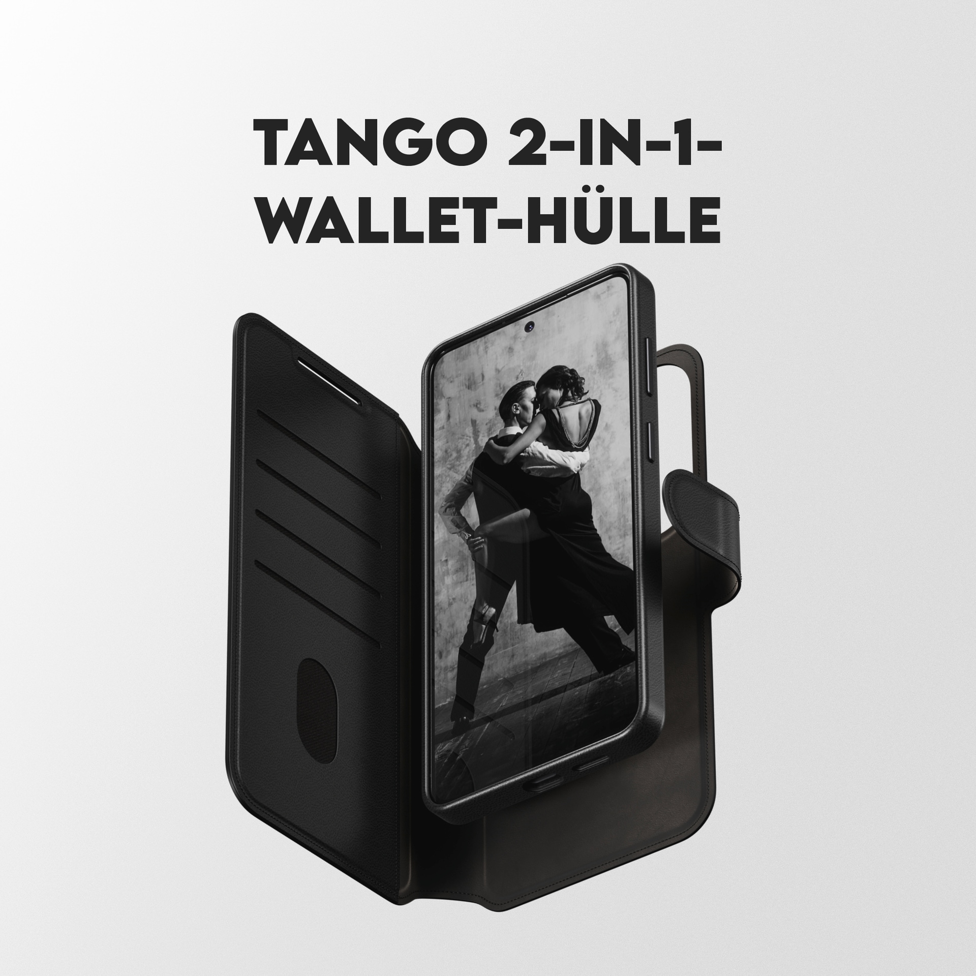 CARE by PanzerGlass Handyhülle »Tango 2-in-1 Wallet Case mit Qi für Samsung Galaxy S26« Samsung Galaxy S26 Backcover, Schutzhülle, Handyschutzhülle, Case, Schutzcase, stoßfest
