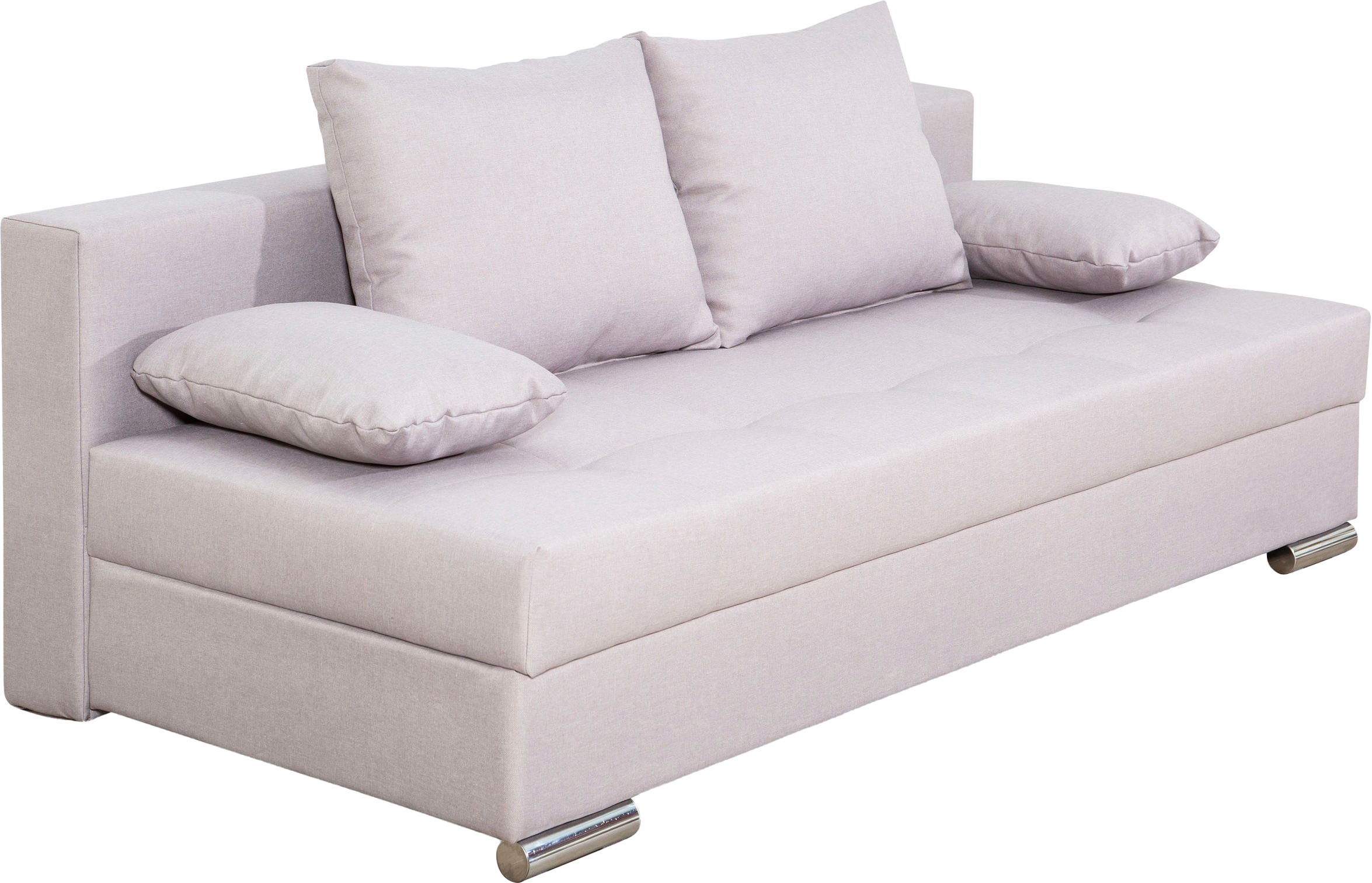 COLLECTION AB Schlafsofa »Tania mit Bettfunktion und Bettkasten«, komfortabler Sitzkomfort: Federkern-Polsterung, inklusive Rückenkissen