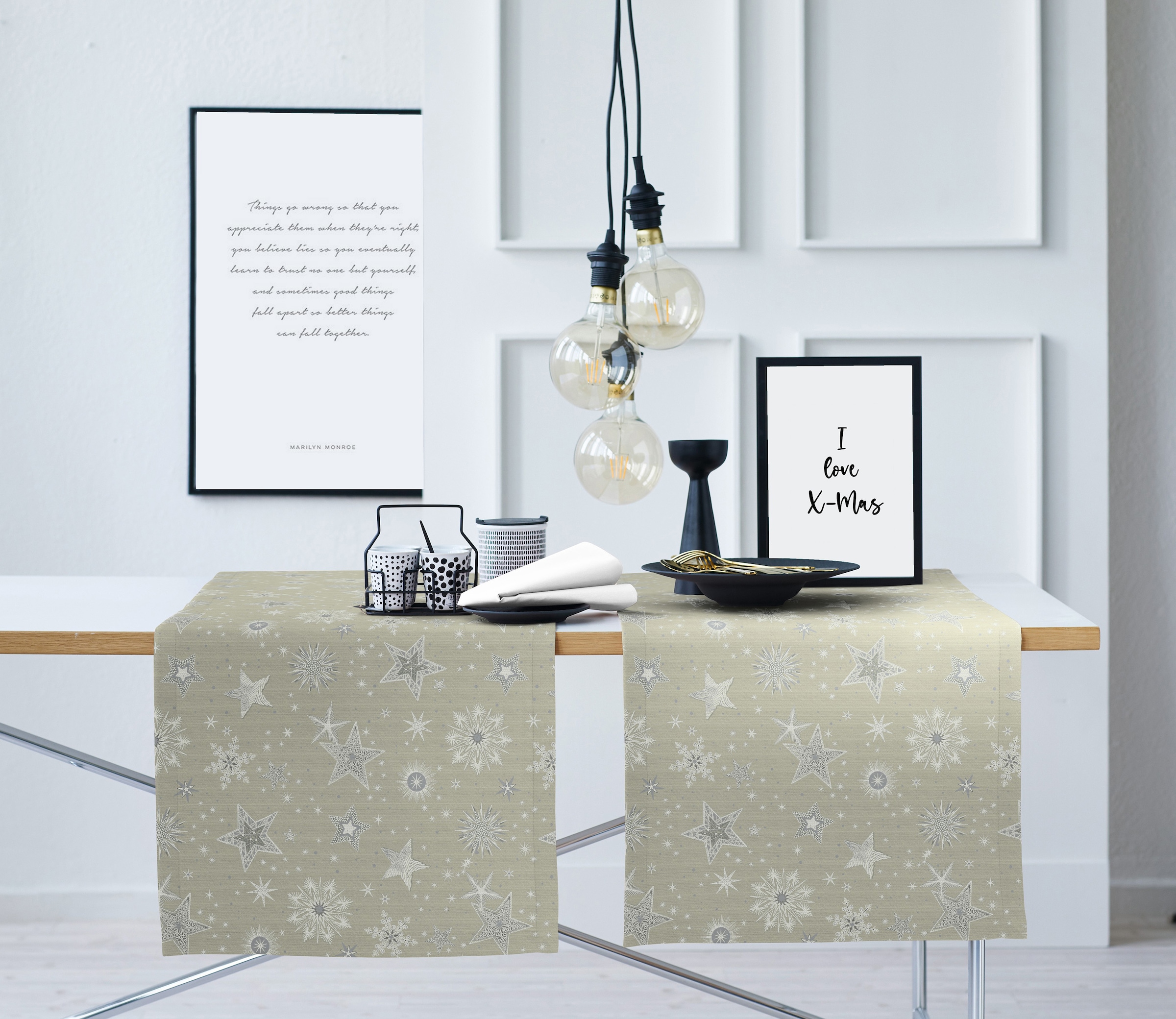 APELT Tischläufer »9602 CHRISTMAS ELEGANCE, Weihnachtsdeko, Weihnachten« Lurex-Jacquardgewebe