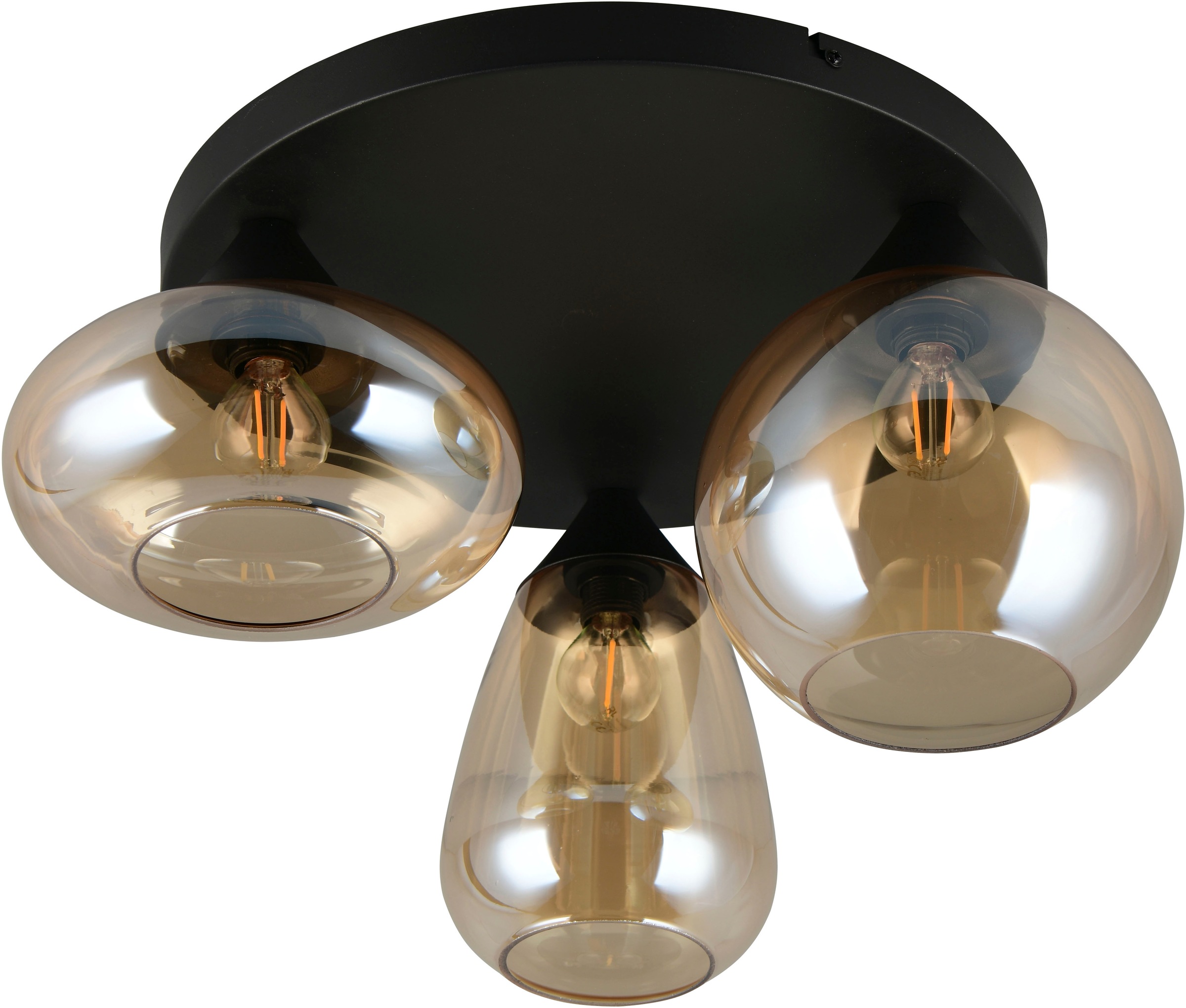 TRIO Leuchten Deckenleuchte »Lumina, Deckenlampe 3-flammig mit Glasschirm, günstig online kaufen