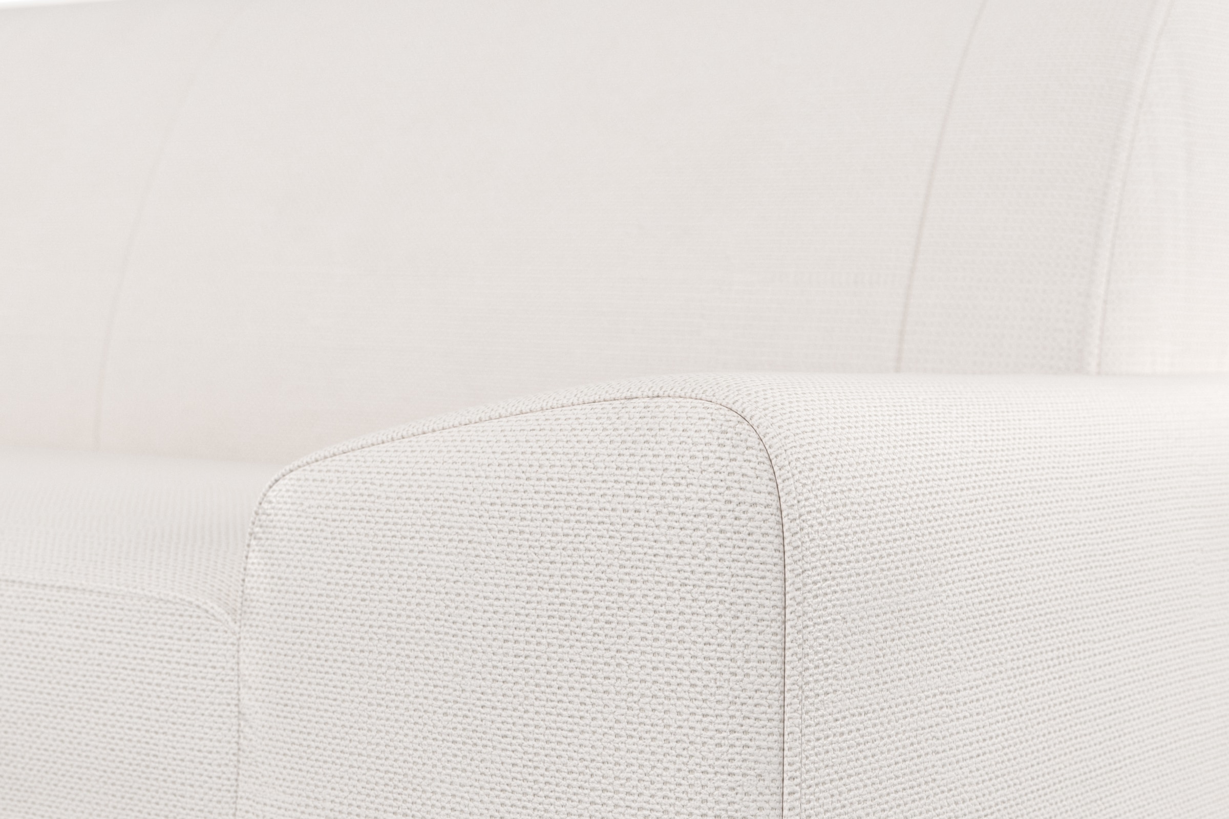 DOMO collection Ecksofa »Anzio L-Form, whlw. Bettfunktion, Federkern, hochwertig, Breite 271 cm«, Ohne Bettfunktion, Recamiere links, Chenille-Struktur, creme
