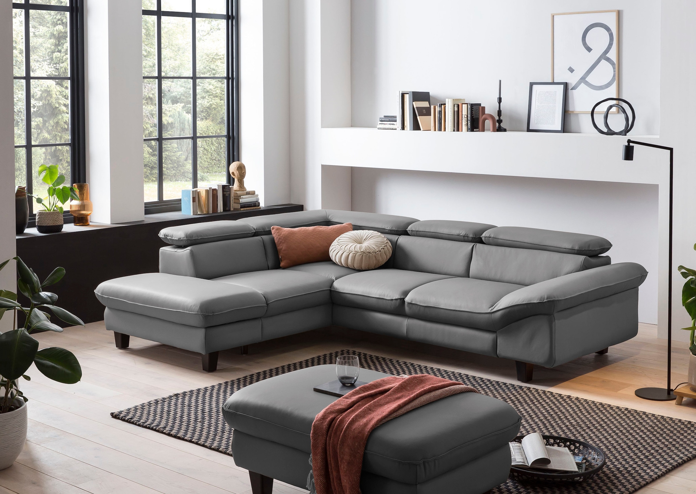 Home affaire Ecksofa "Pilot L-Form" mit Kopfteilverstellung, wahlweise mit günstig online kaufen