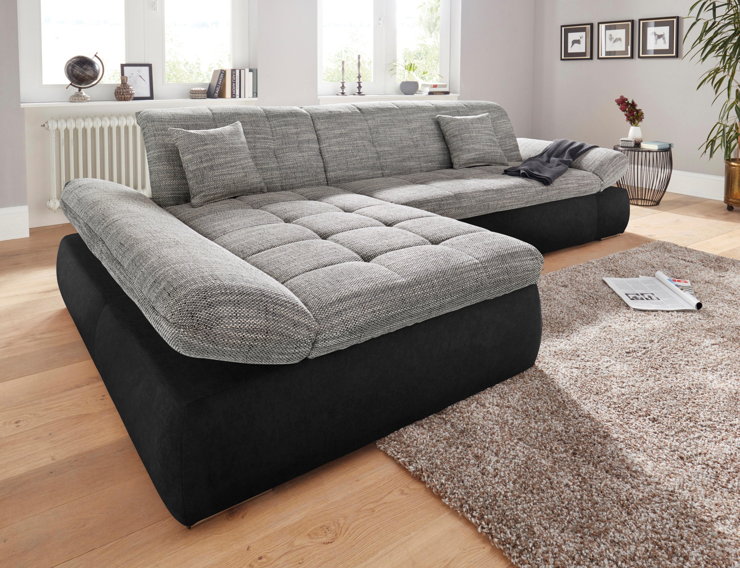 DOMO collection Ecksofa »PB Moric wahlweise mit Bettfunktion + Armteilverst günstig online kaufen