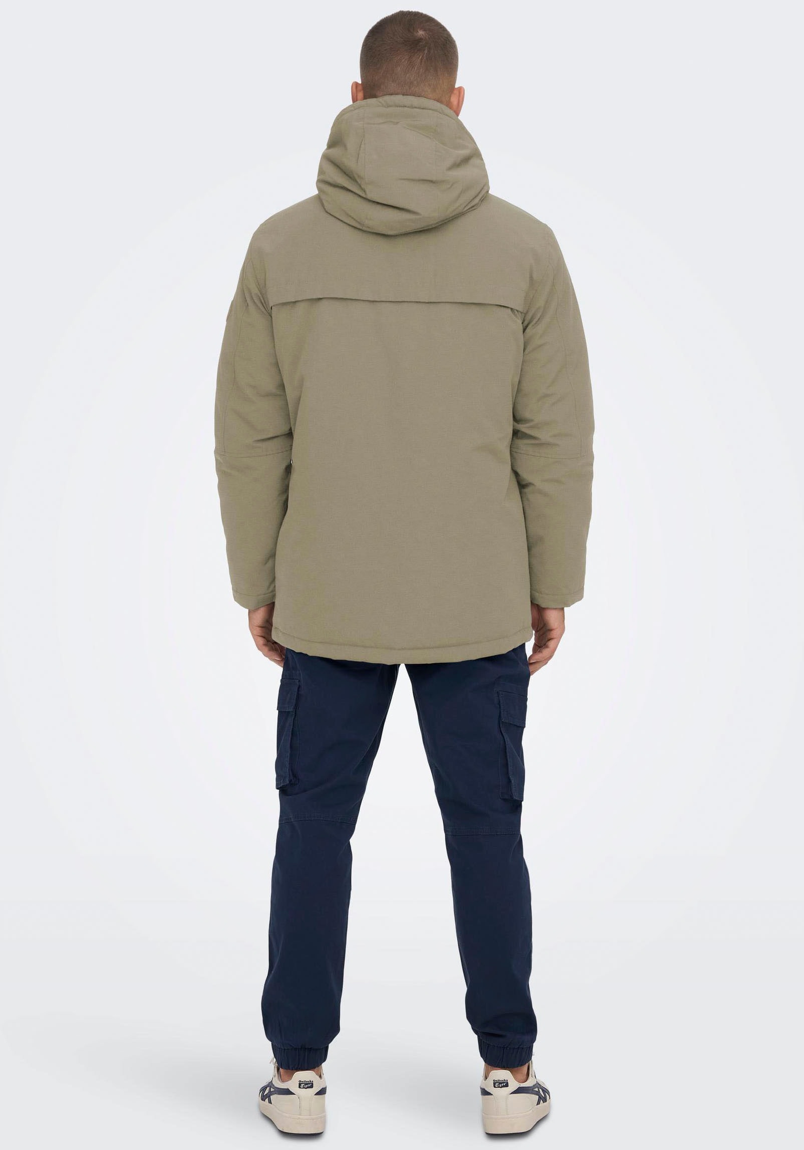ONLY & SONS Langjacke »ONSJAYDEN PARKA NOOS OTW VD«, mit Kapuze