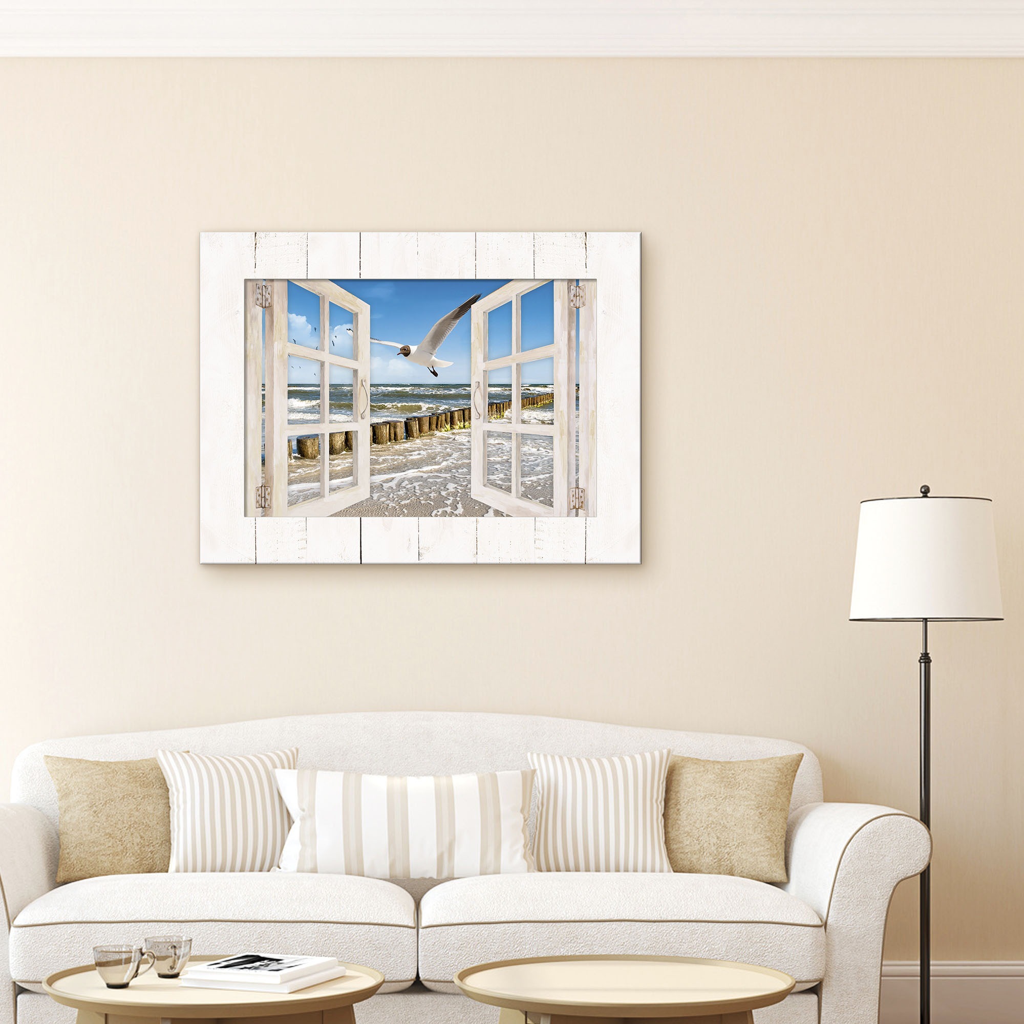 Artland Wandbild »Fensterblick - Ostsee«, Gewässer, (1 St.)