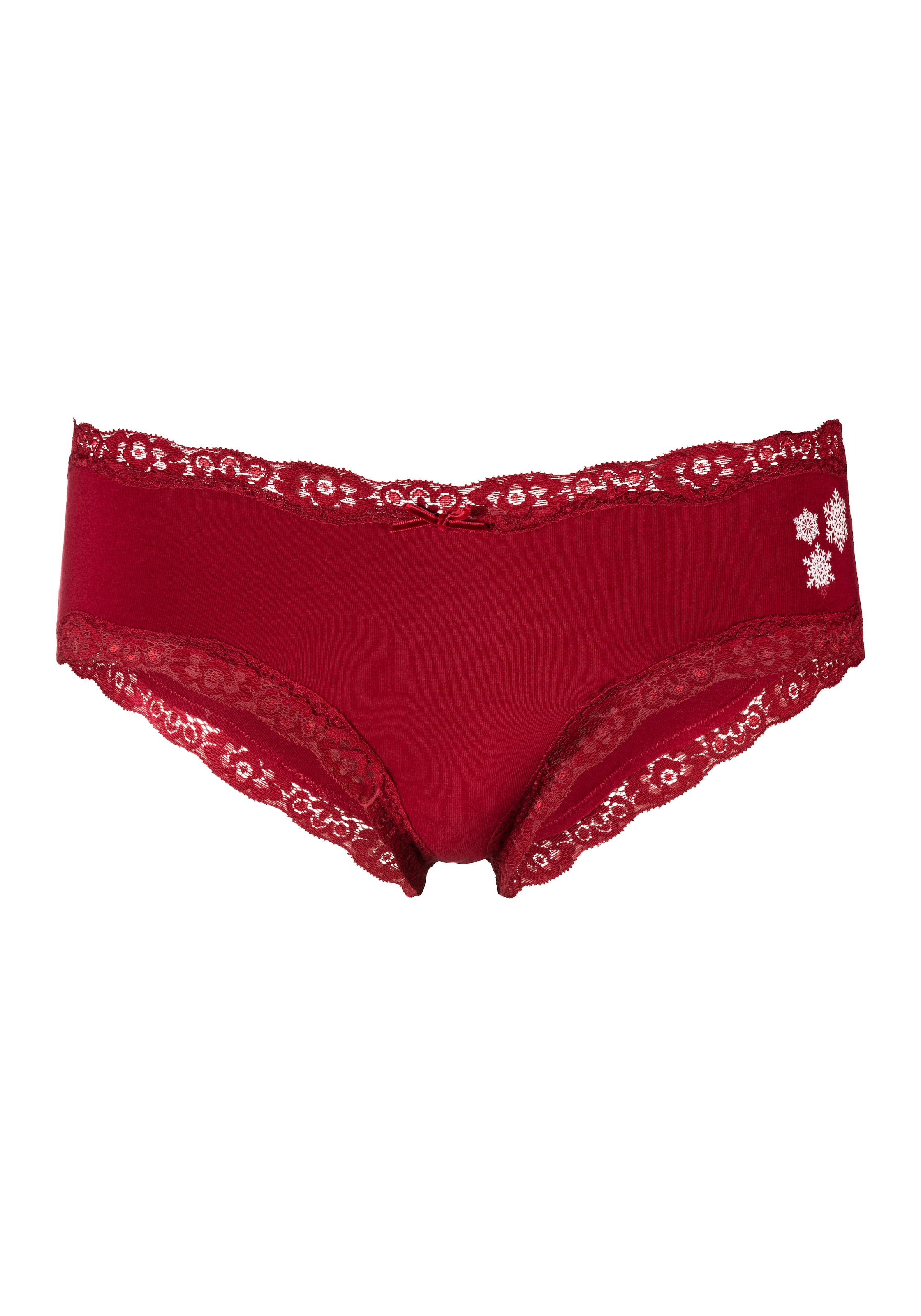 LASCANA Hipster, (Packung, 2 St.), mit floraler Spitze