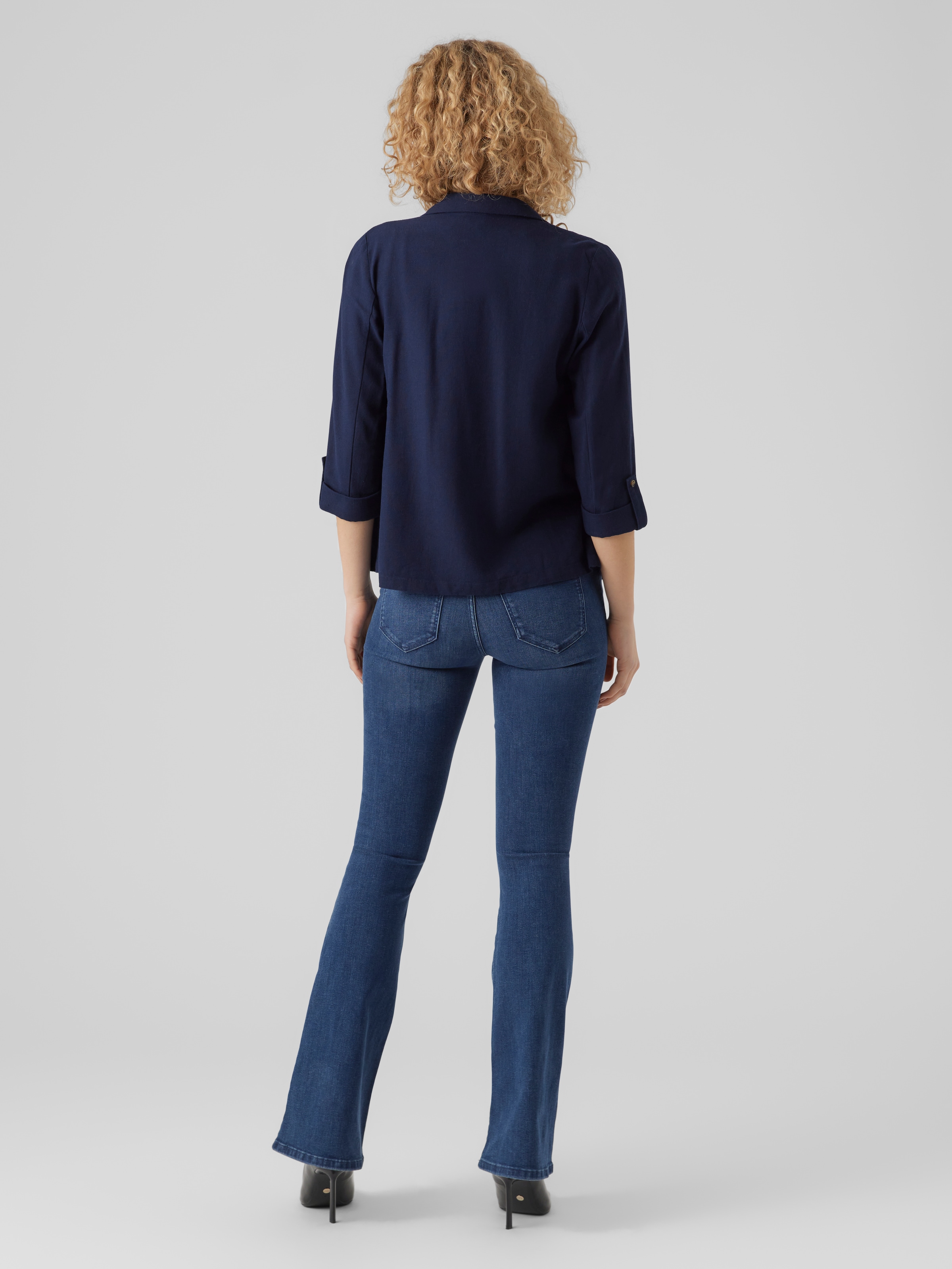 Vero Moda Kurzblazer »VMJESMILO 3/4 LOOSE BLAZER WVN GA NOOS«, mit Leinen
