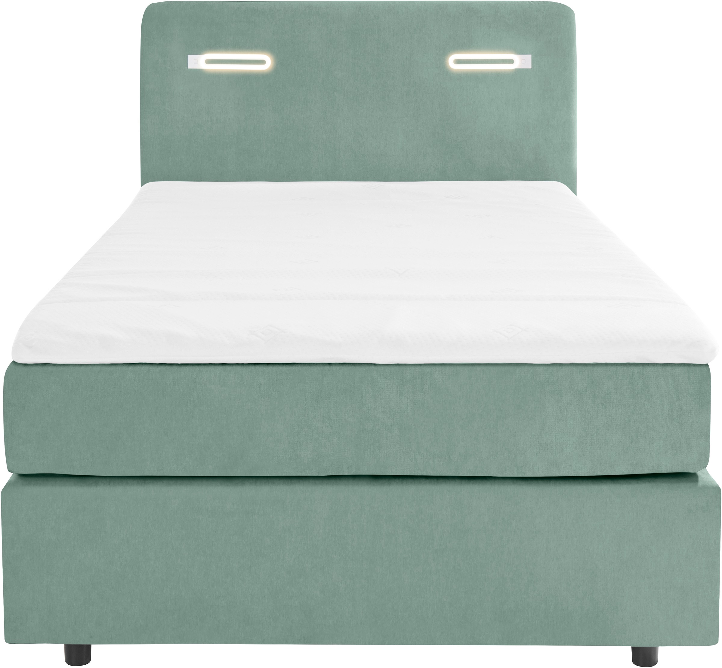 INOSIGN Boxbett »Luan«, Schubkästen, LED-Beleuchtung und Topper, in Breite 120 cm und 180 cm