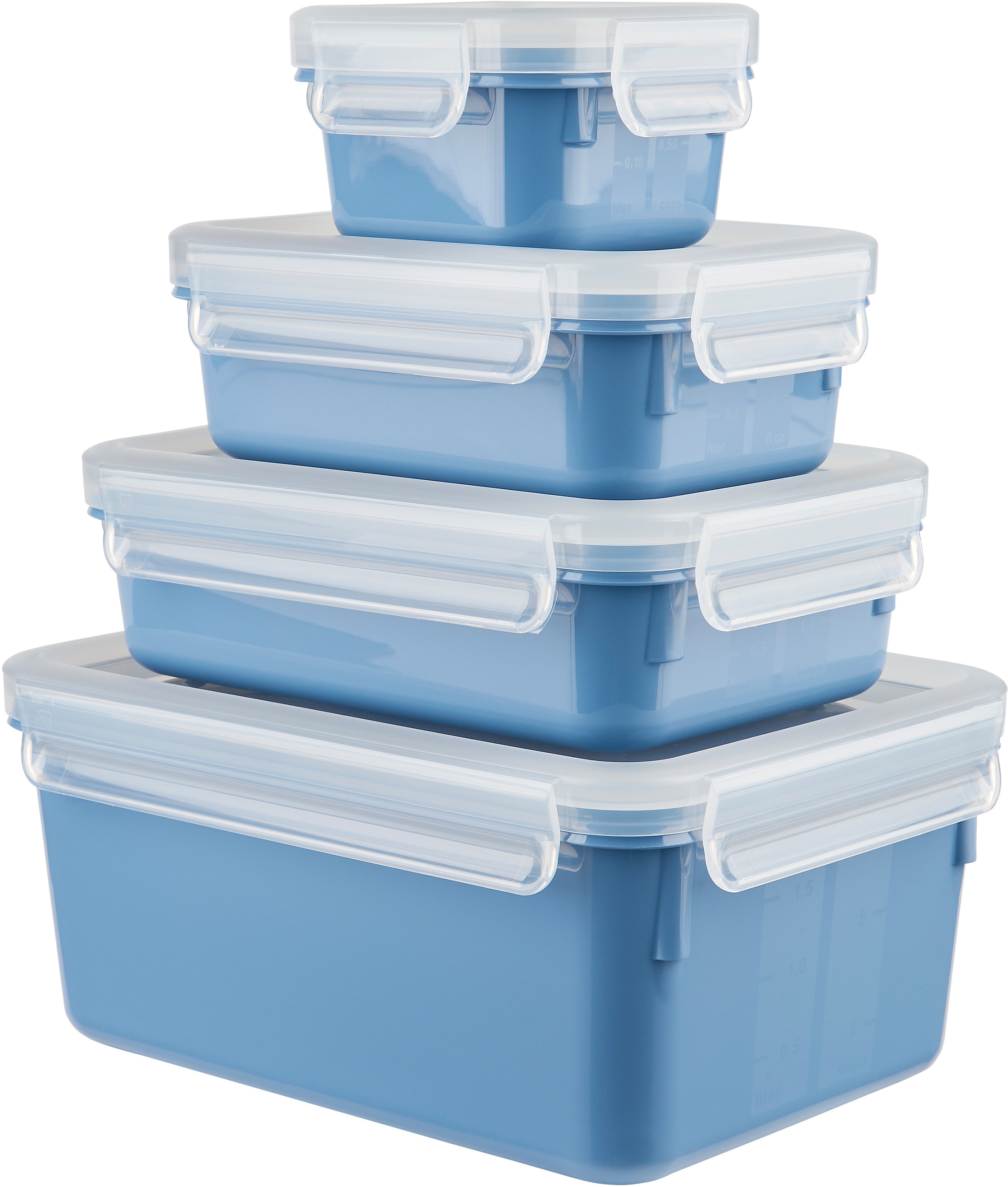 Emsa Frischhaltedose »Clip & Close Color Edition« Set, 4 Stk. tlg. 0,2/0,55 günstig online kaufen