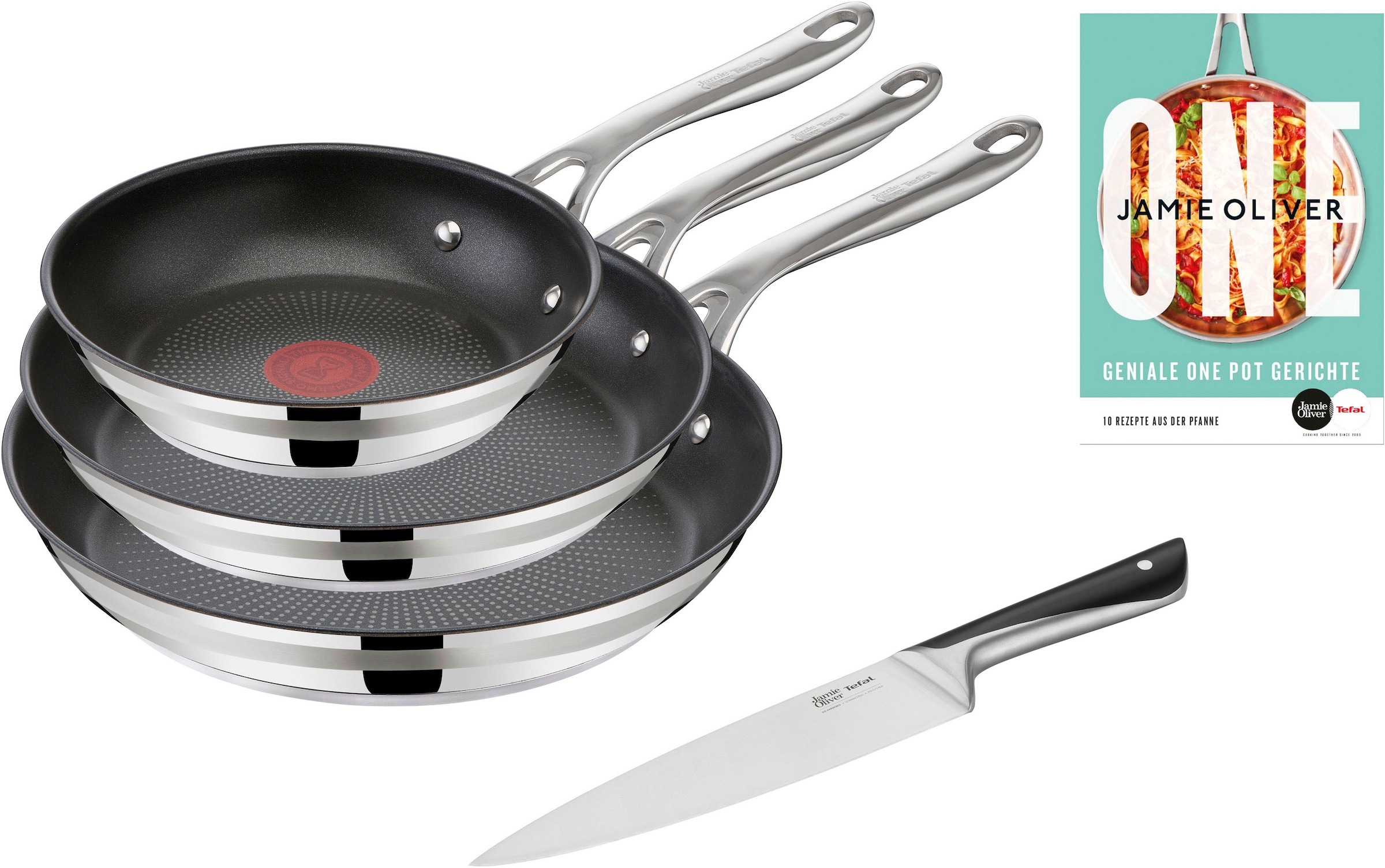 Tefal Pfannen-Set »Jamie Oliver Cook Smart«, Edelstahl 18/10, (Set, je 1 Pf günstig online kaufen