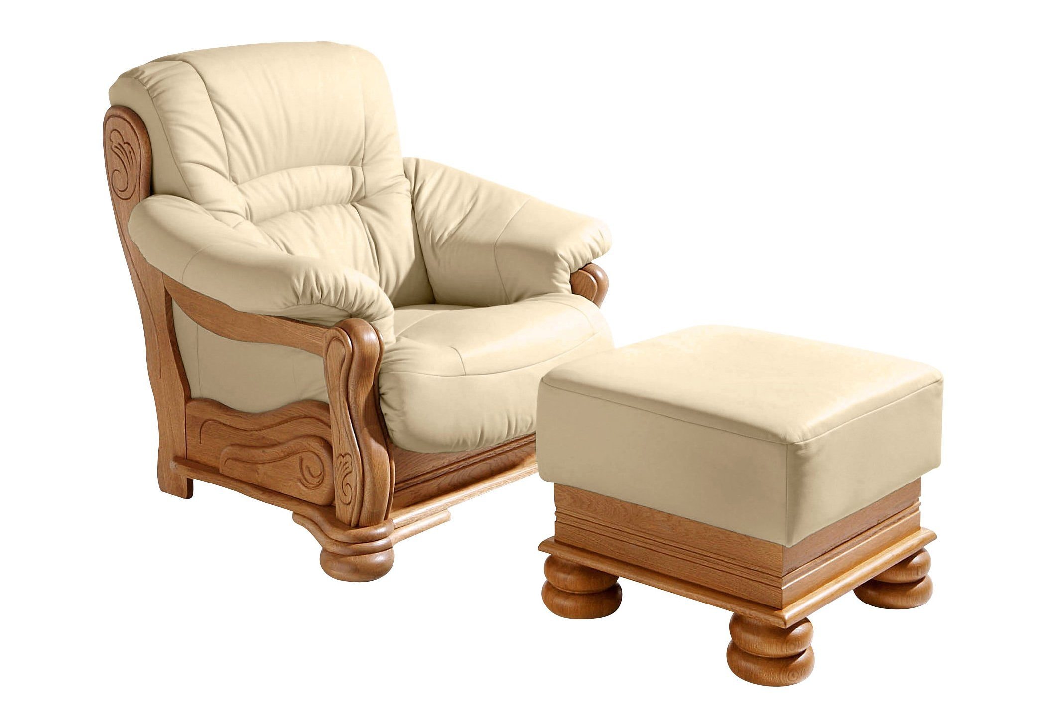 Max Winzer® Hocker »Texas«, mit dekorativem Holzgestell